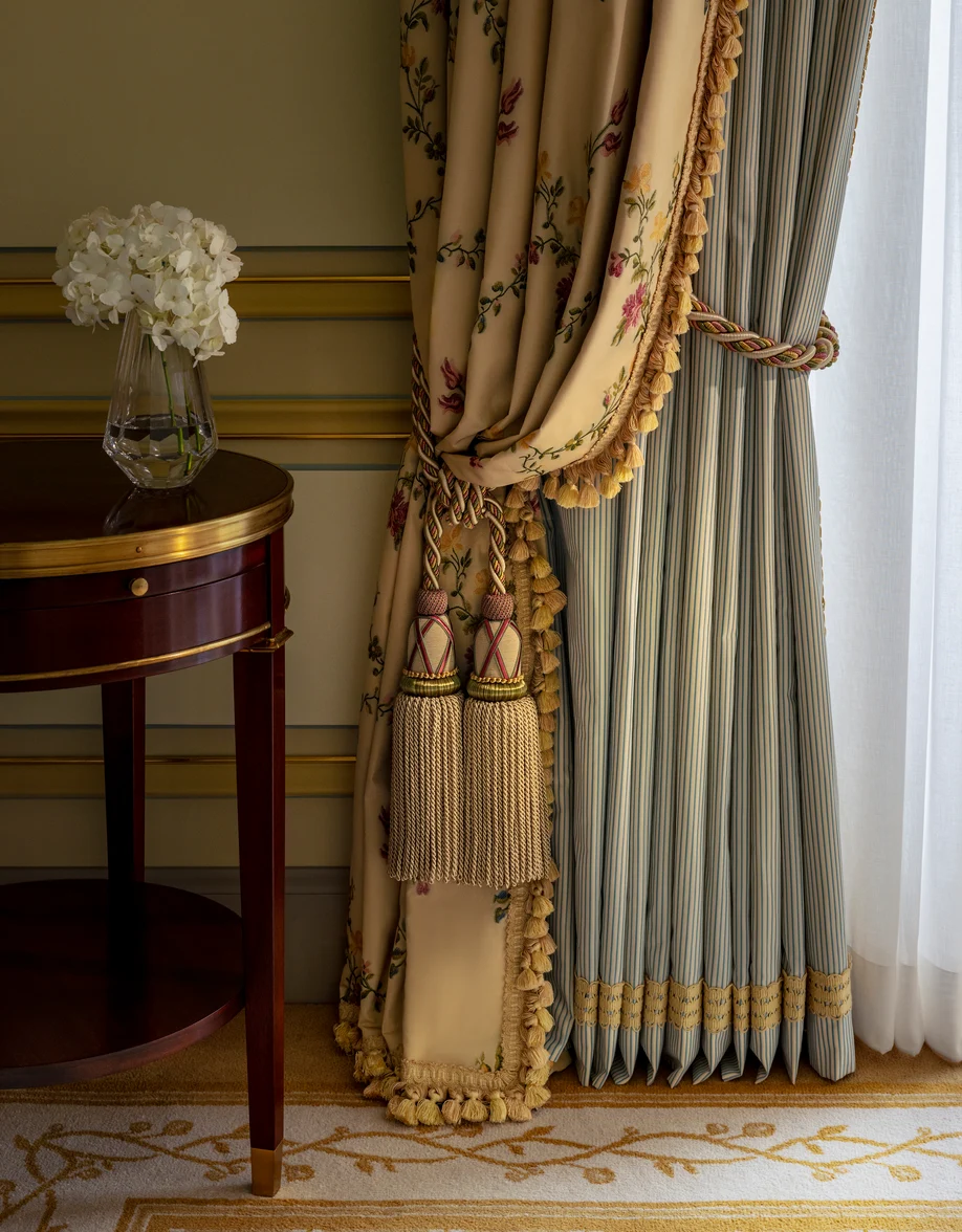 Curtains in a Grand Deluxe Room at the Ritz Paris