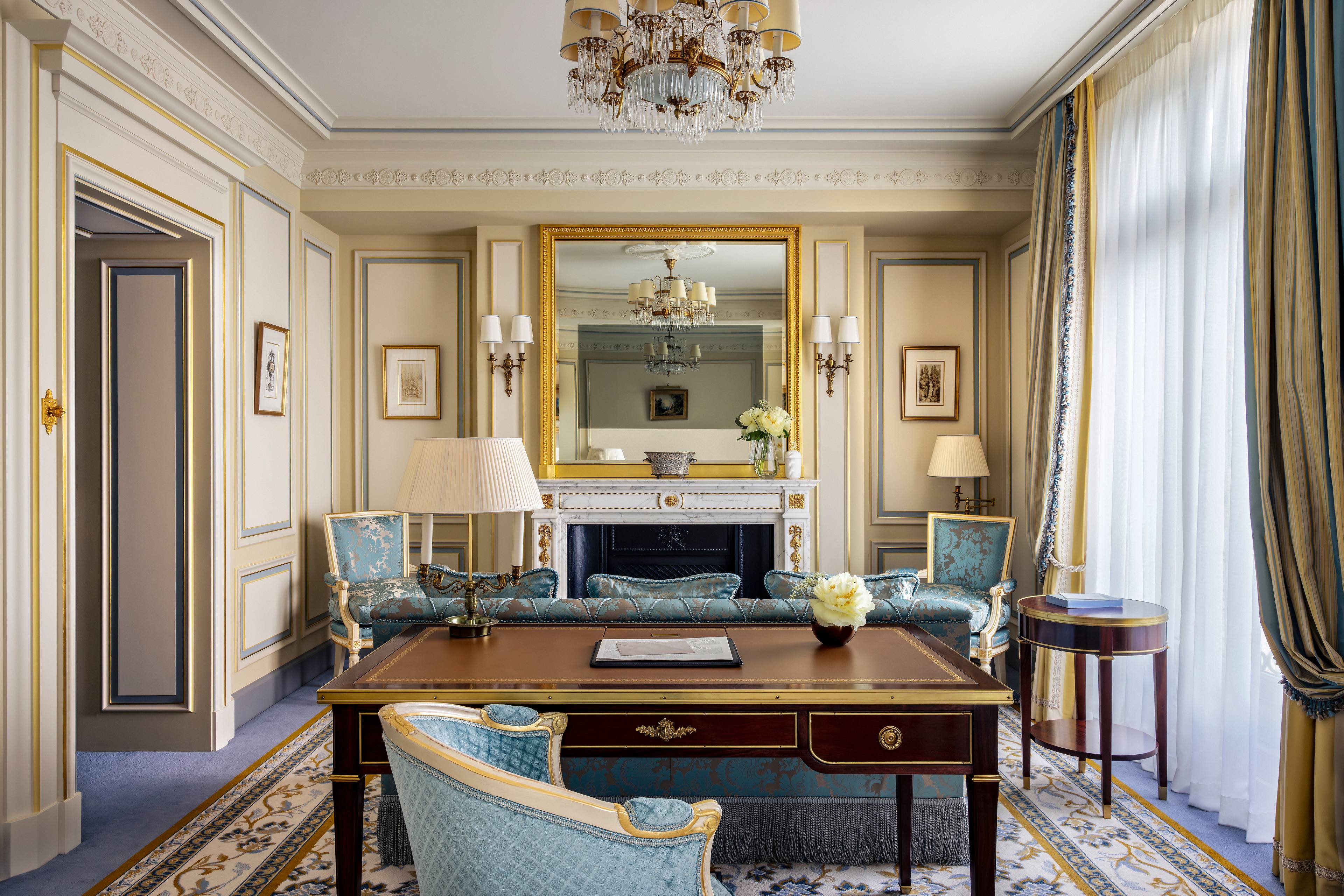 Desk in a Junior Deluxe Suite at the Ritz Paris