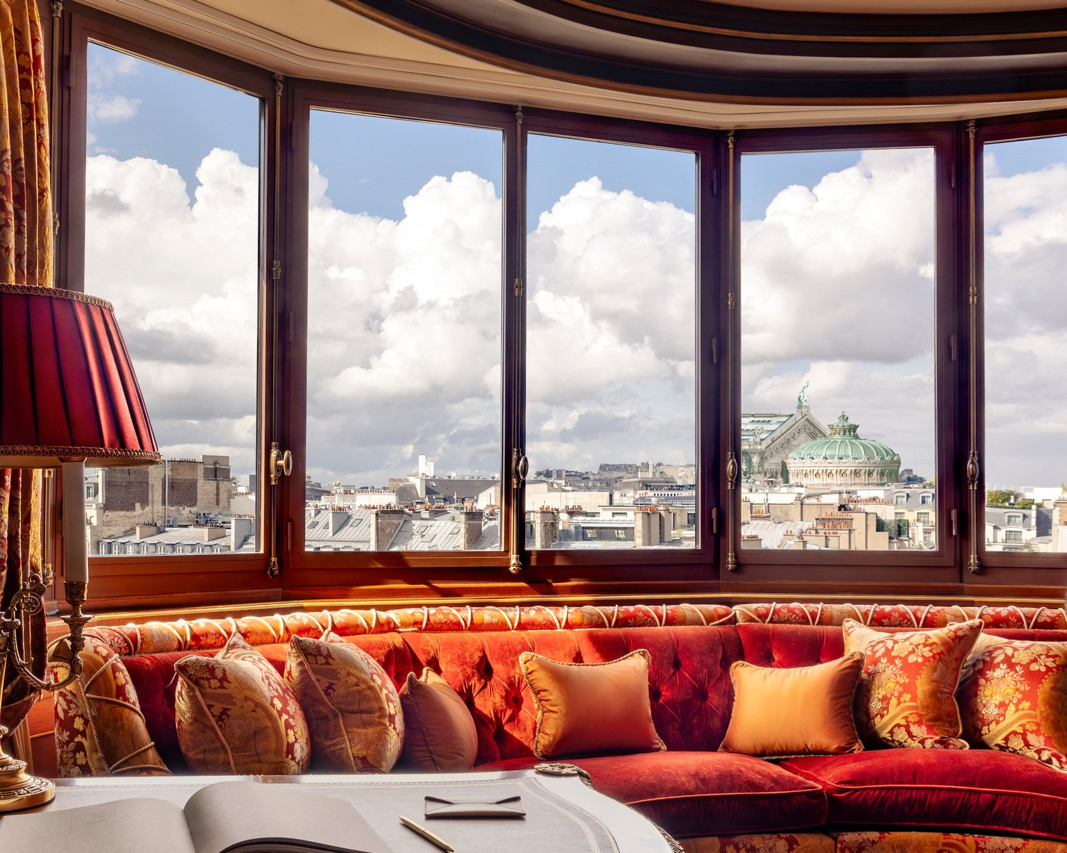 Panoramic view of the Opera Prestige Suite at the Ritz Paris