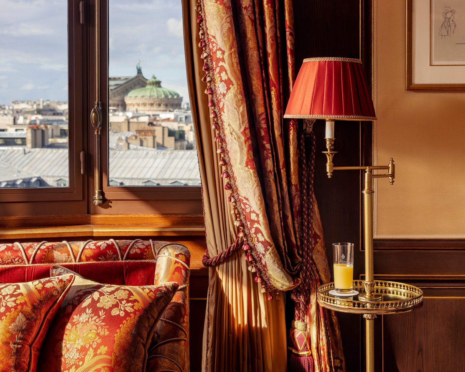 Panoramic view of the Opera Prestige Suite at the Ritz Paris