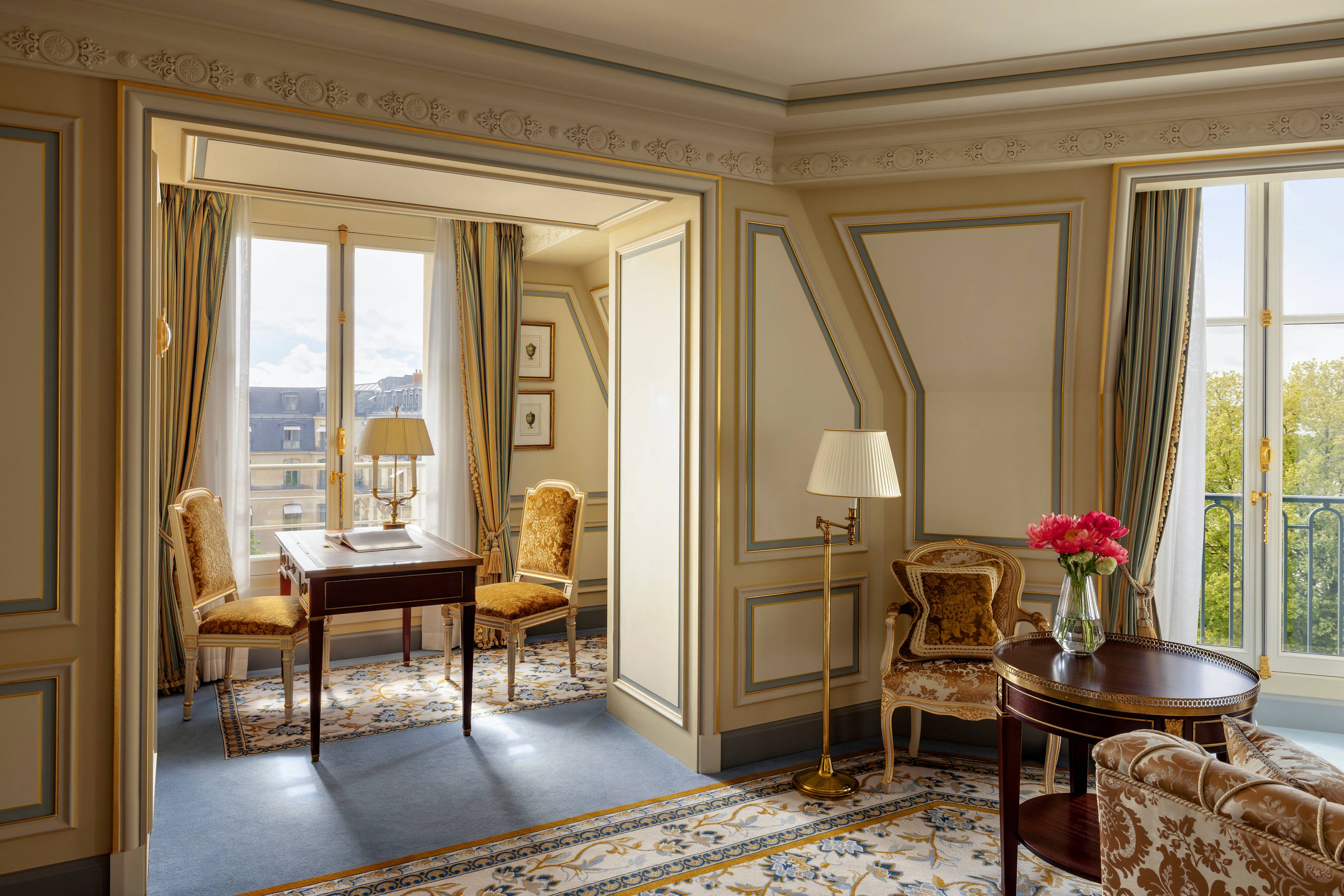 Sofa in a Junior Executive Suite at the Ritz Paris