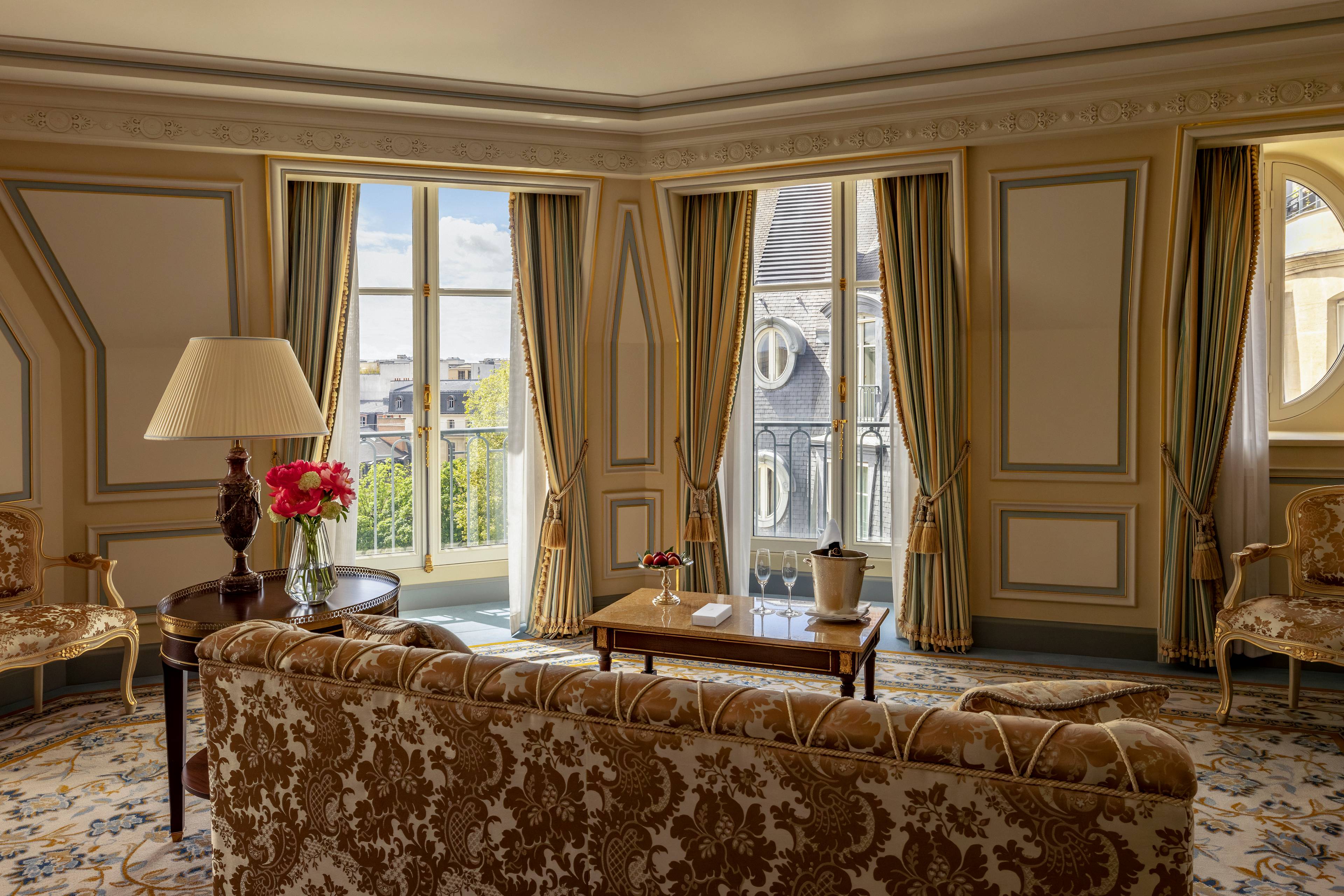 Sofa in a Junior Executive Suite at the Ritz Paris