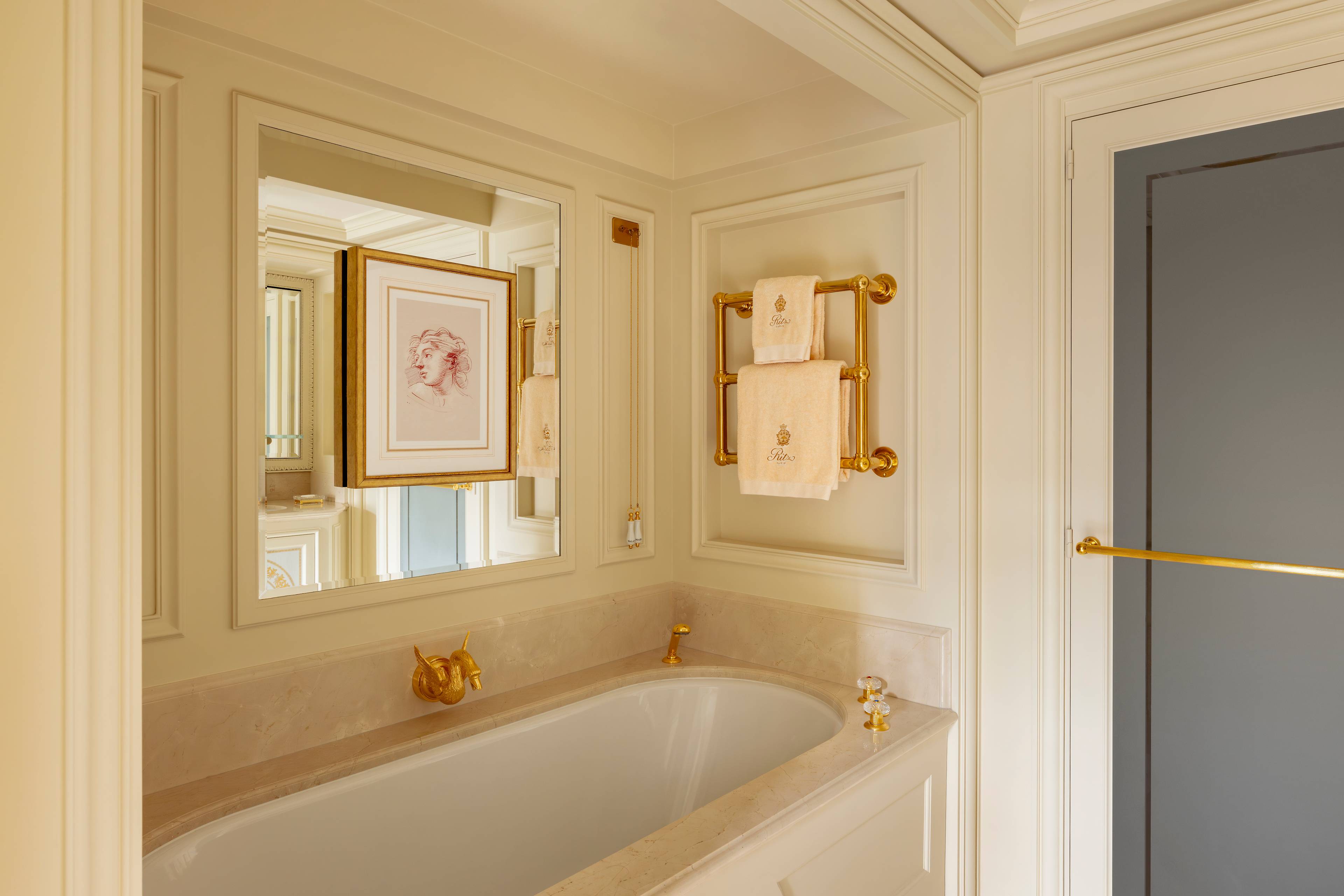 Sofa in a Junior Executive Suite at the Ritz Paris