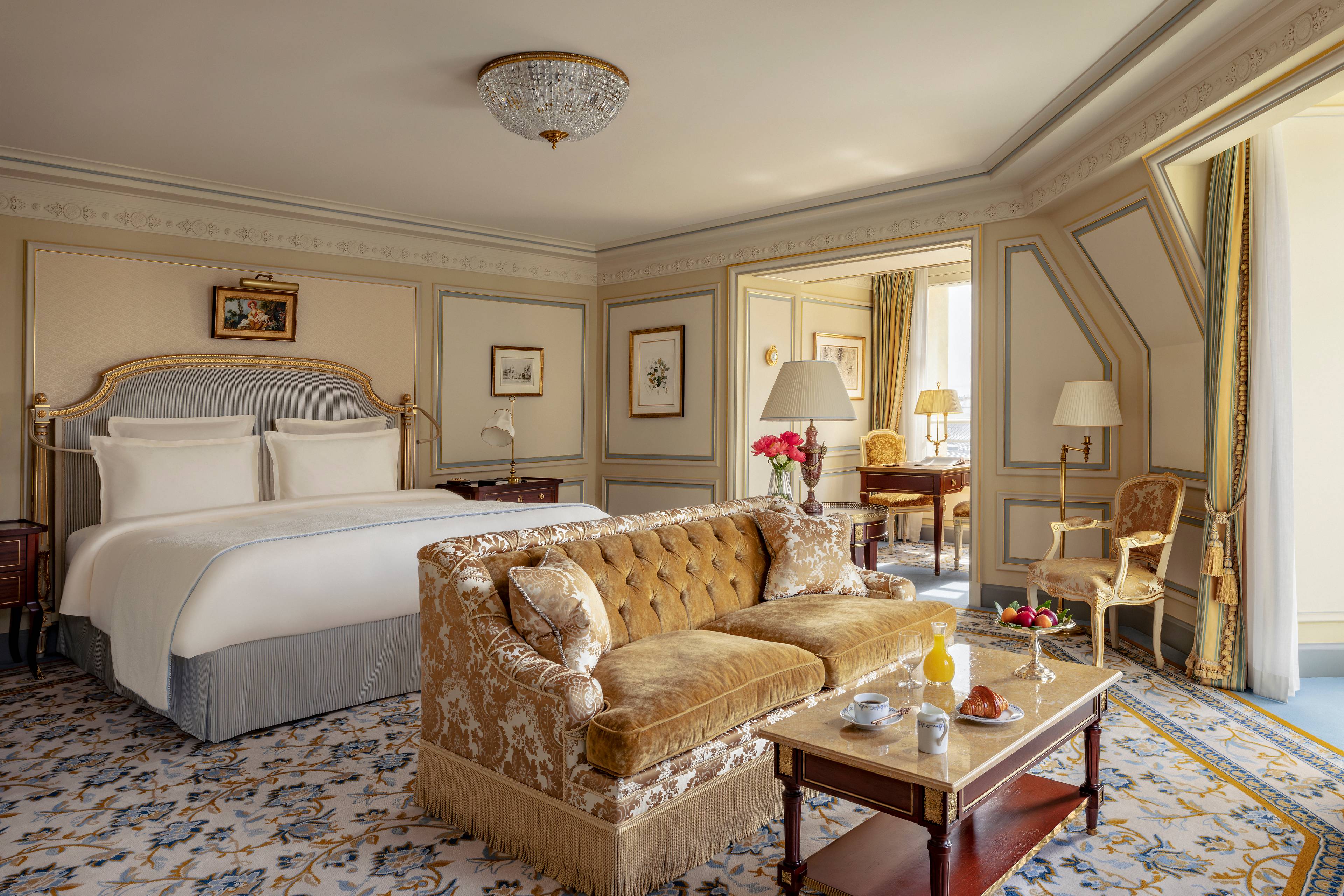 Sofa in a Junior Executive Suite at the Ritz Paris