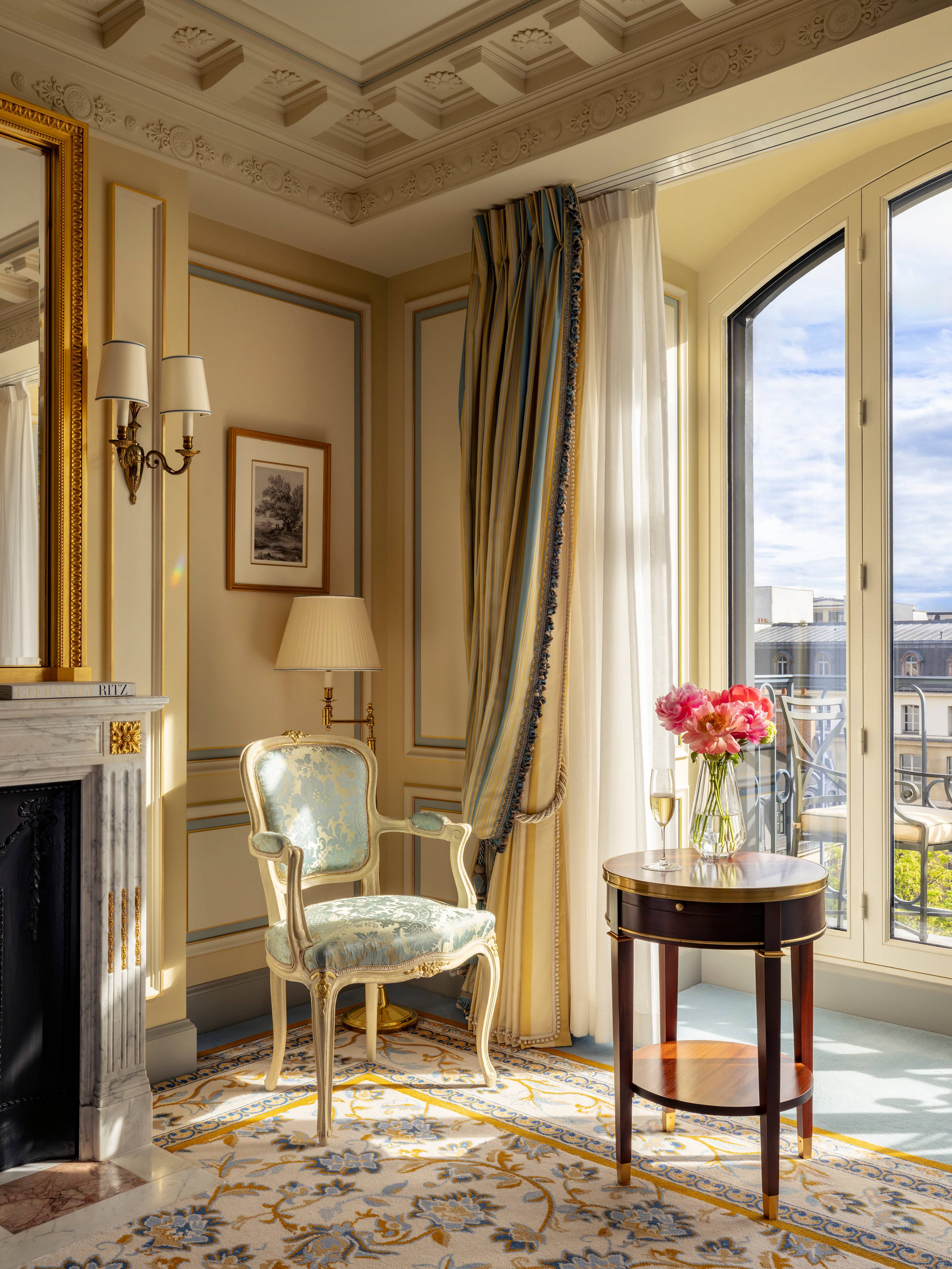 Double bed in an Executive Room at the Ritz Paris