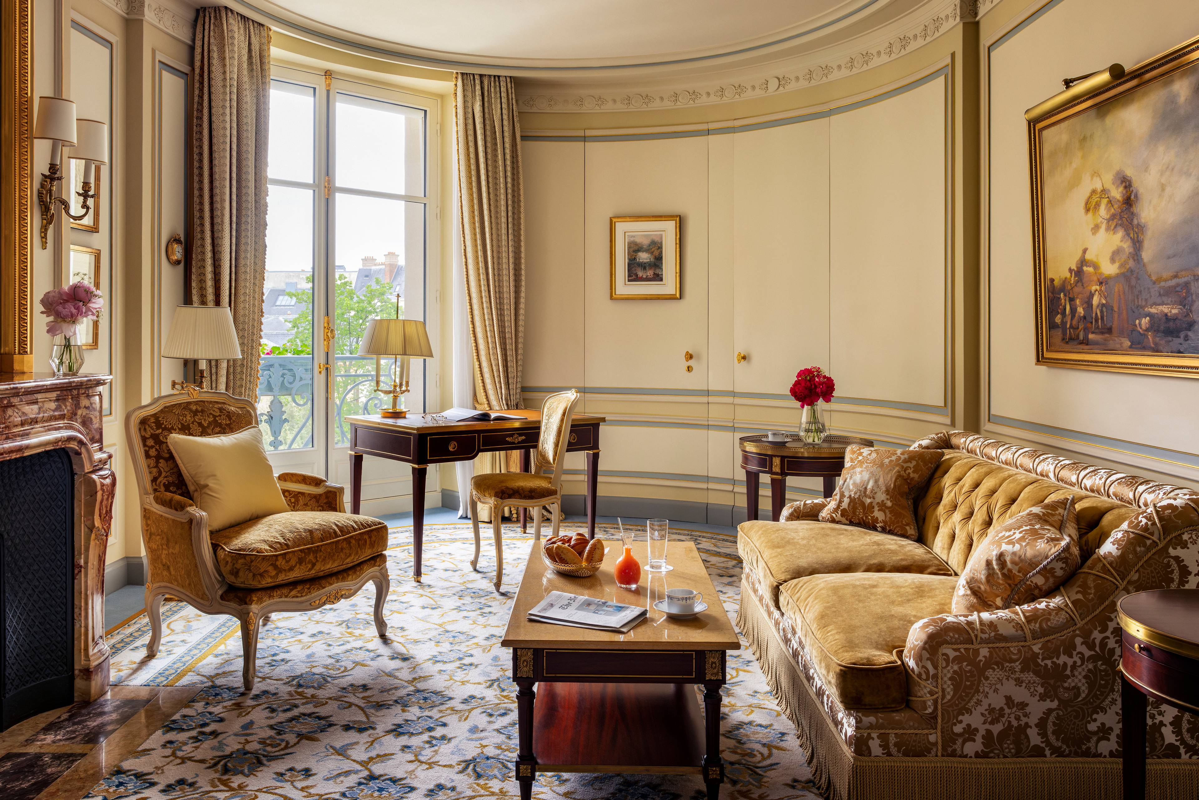 View of the Grand Garden from a Deluxe Suite at the Ritz Paris