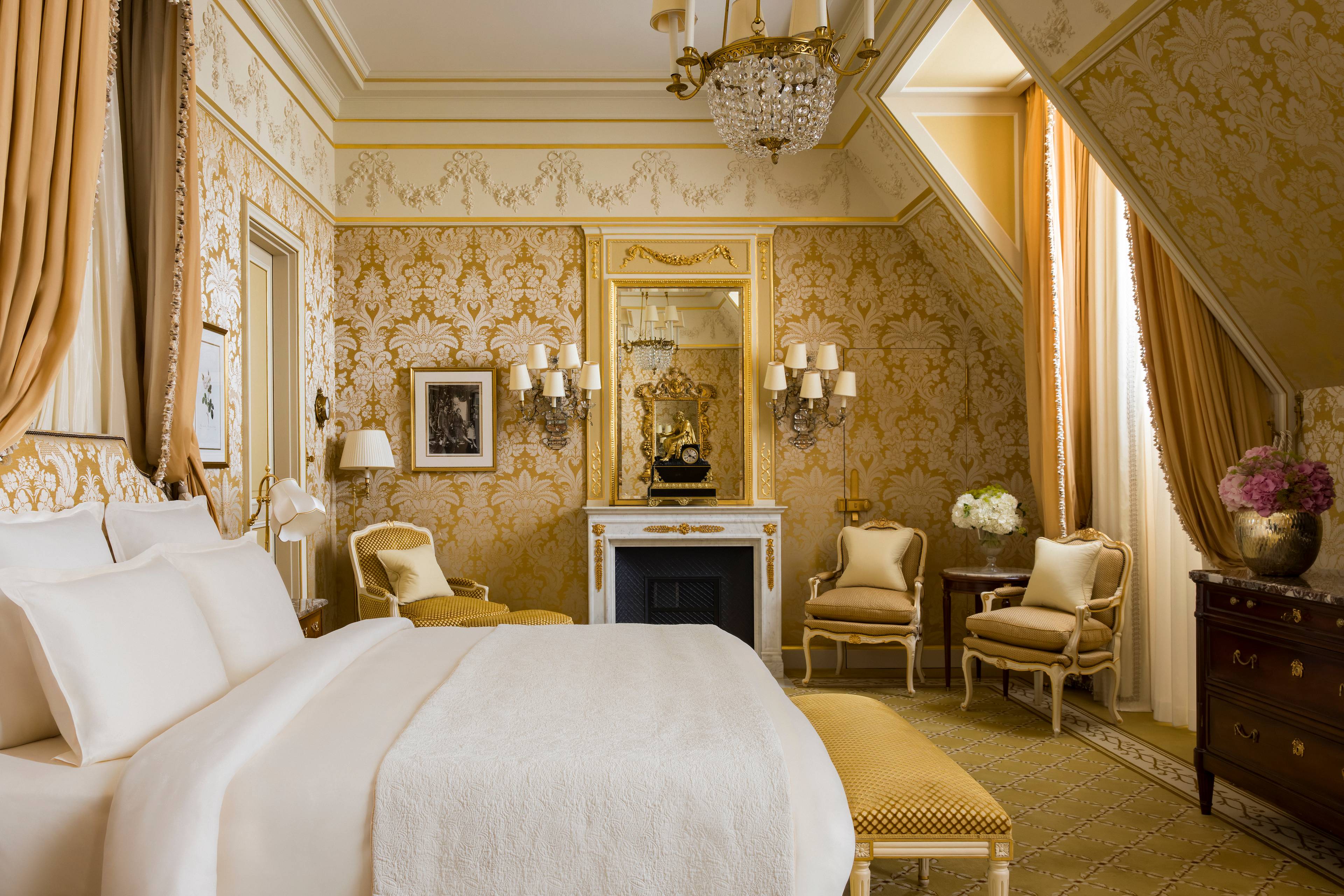 Bedroom in the Prestige F. Scott Fitzgerald Suite at the Ritz Paris