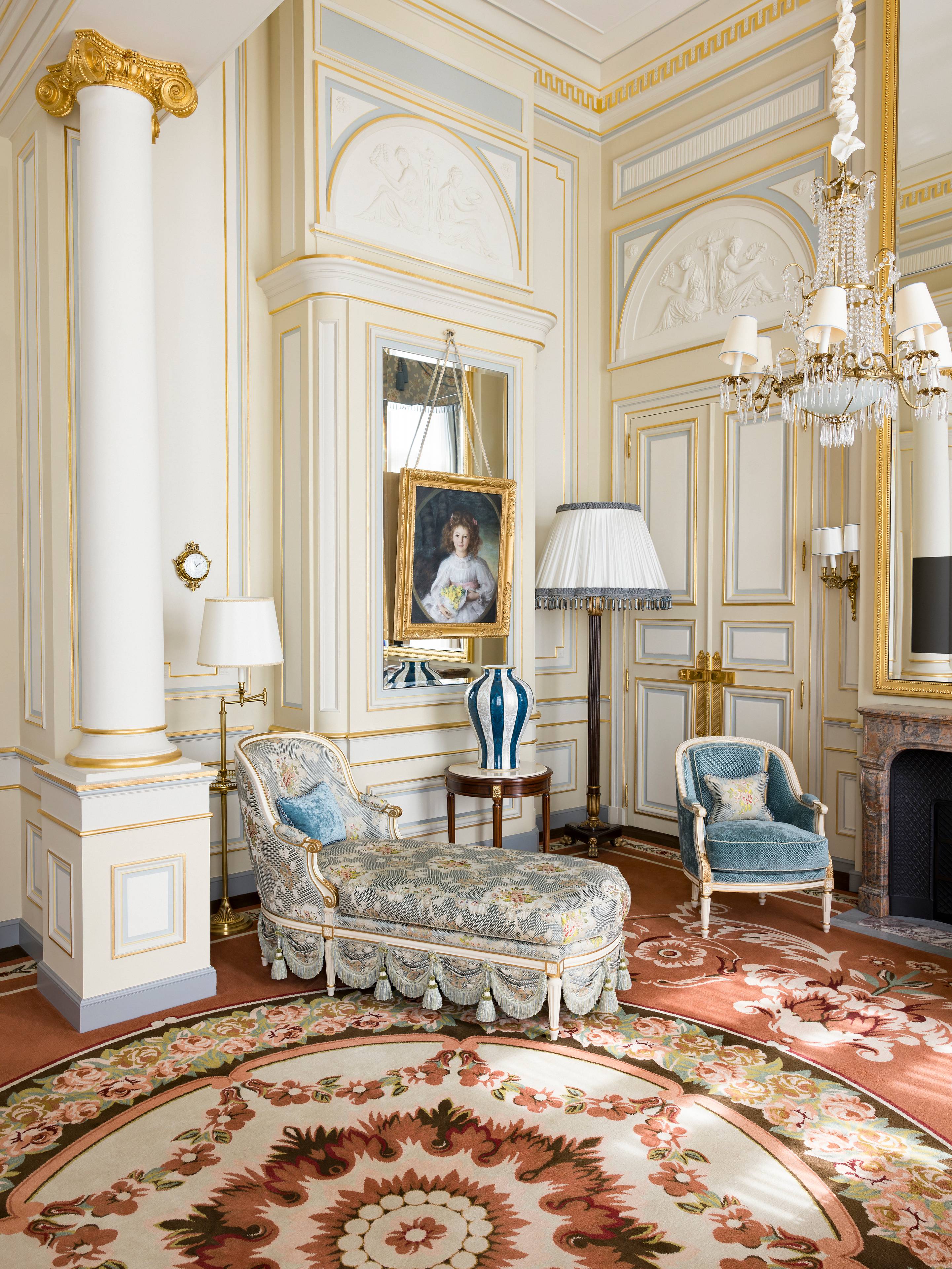Master bedroom in the Prestige Imperial Suite at the Ritz Paris
