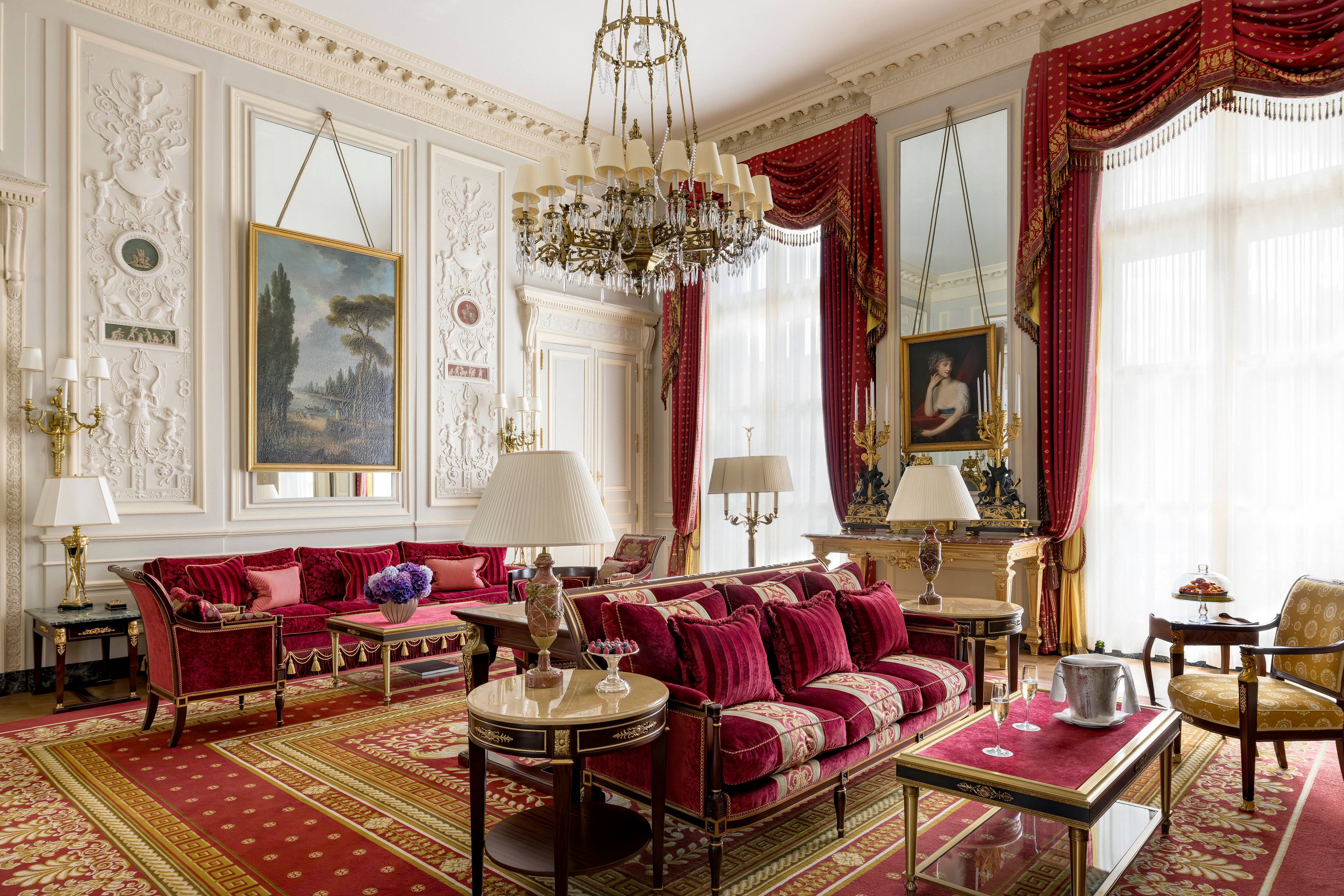 Master bedroom in the Prestige Imperial Suite at the Ritz Paris
