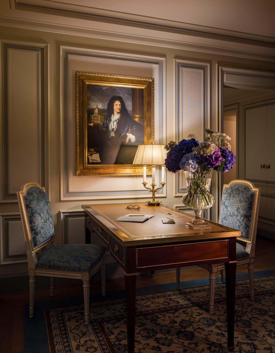 Desk in the Prestige Mansart Suite at the Ritz Paris