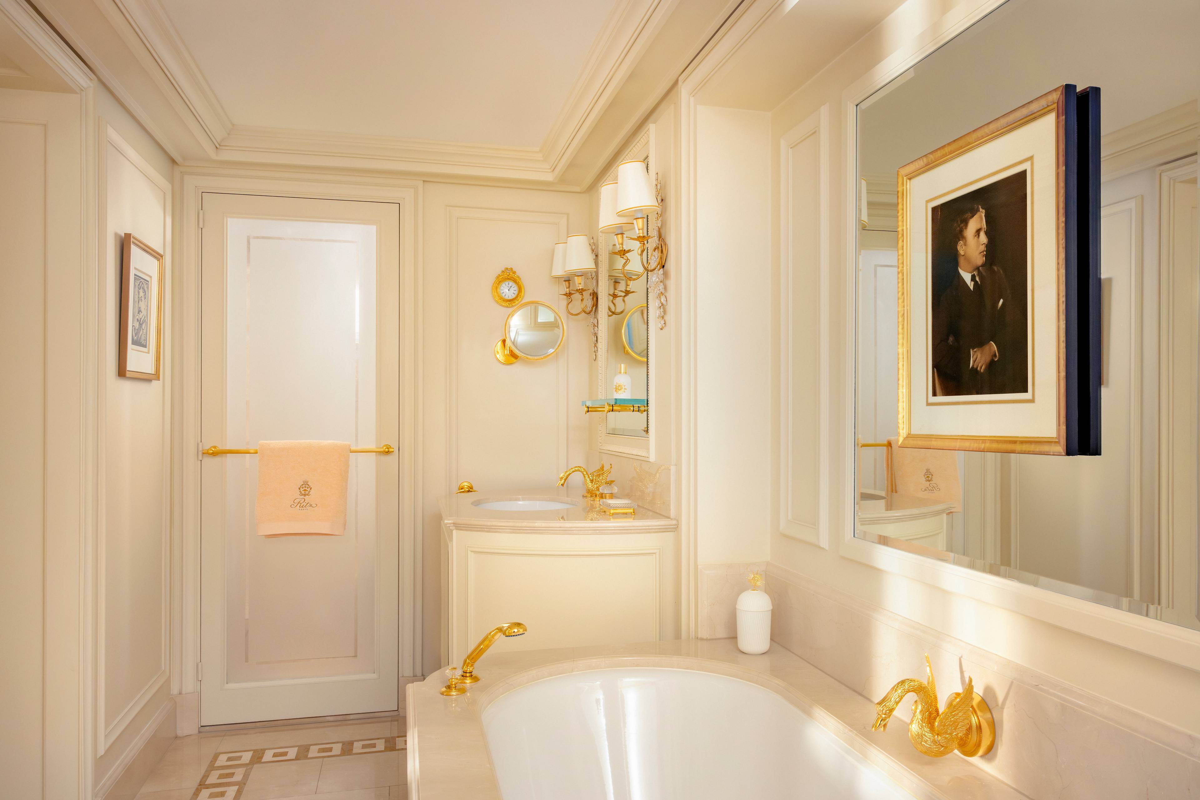 Living room of the Prestige Marcel Proust Suite at the Ritz Paris