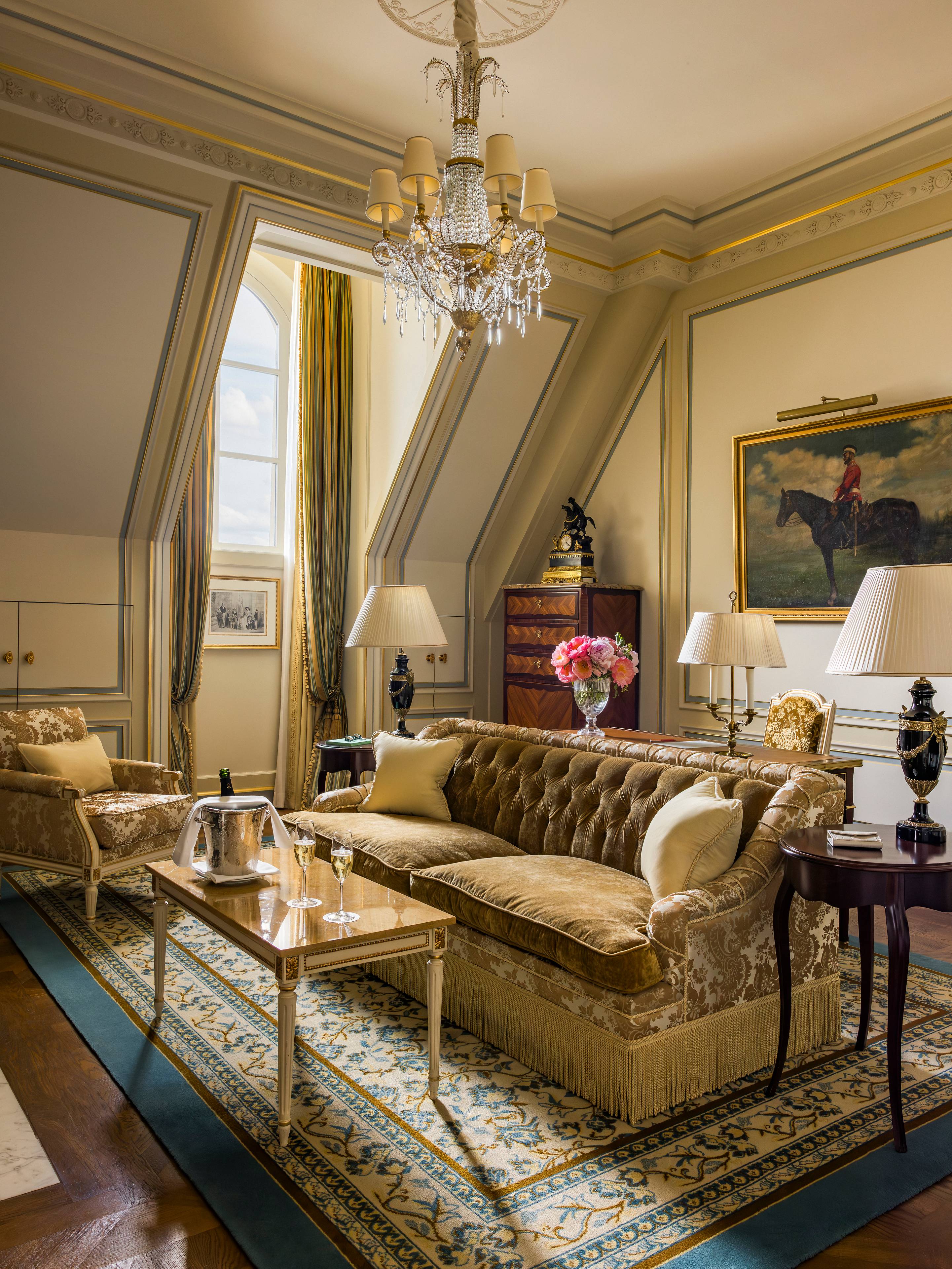 Bedroom in the Prestige Prince de Galles Suite at the Ritz Paris