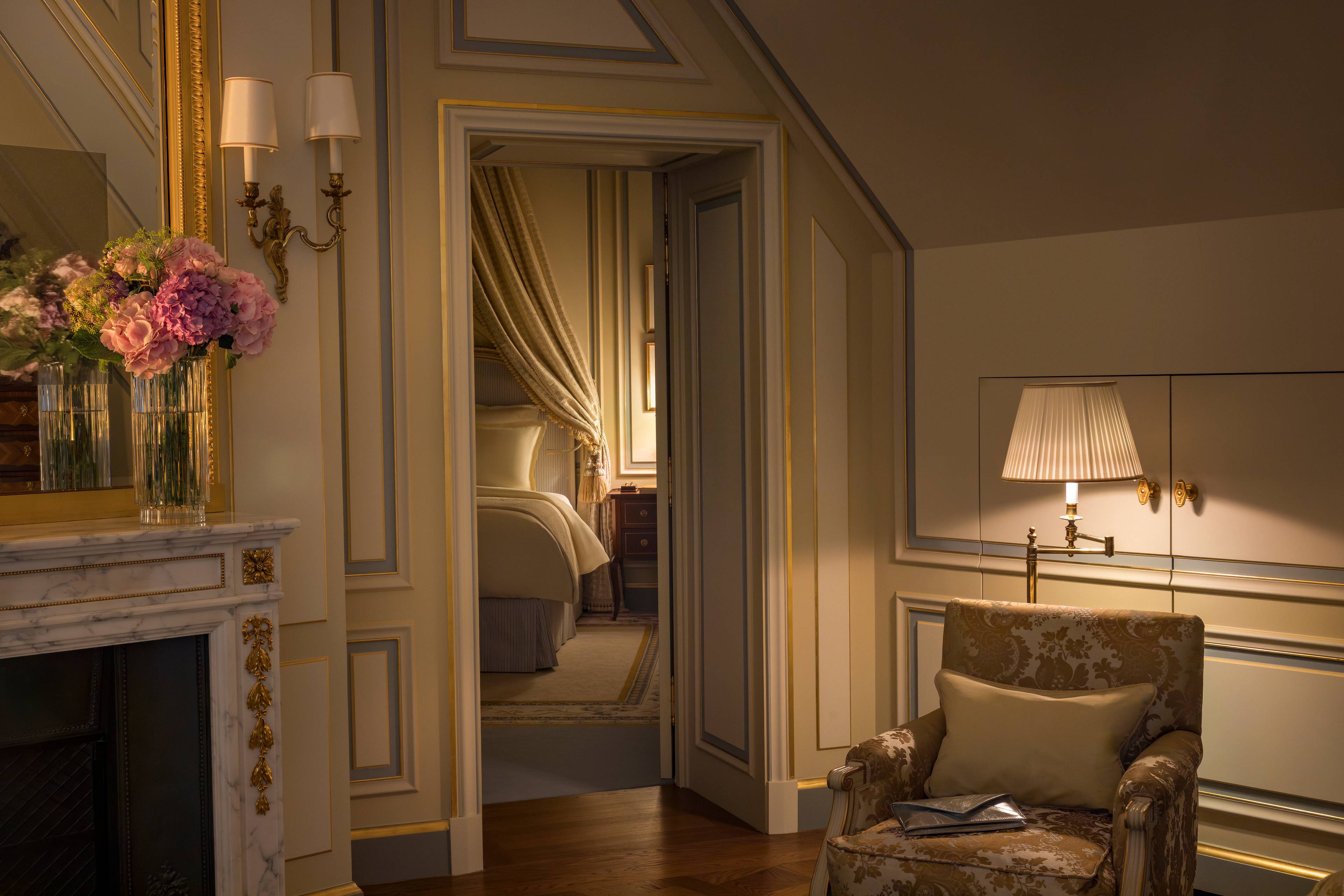 Bedroom in the Prestige Prince de Galles Suite at the Ritz Paris