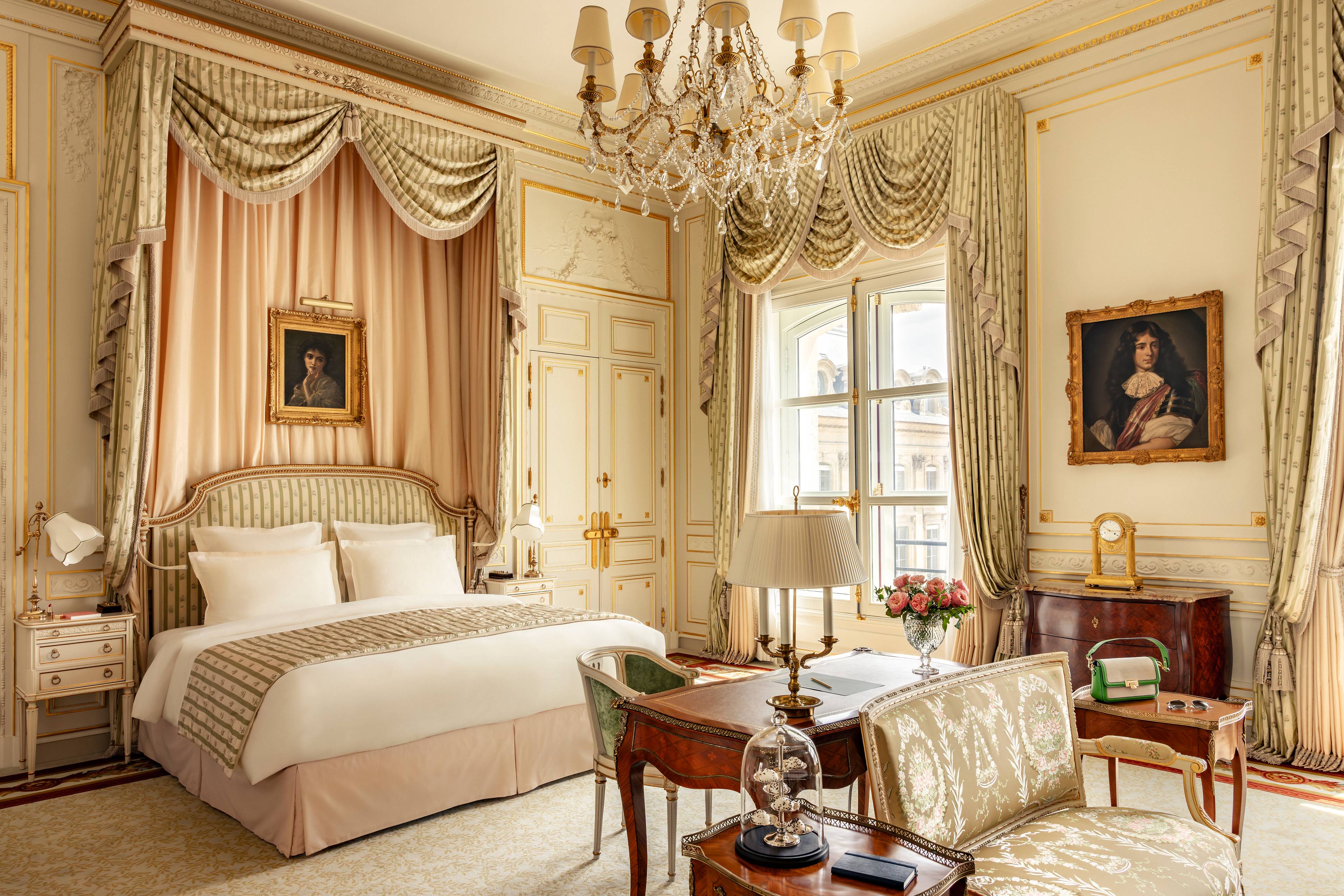 Master bedroom in the Prestige Vendôme Suite at the Ritz Paris