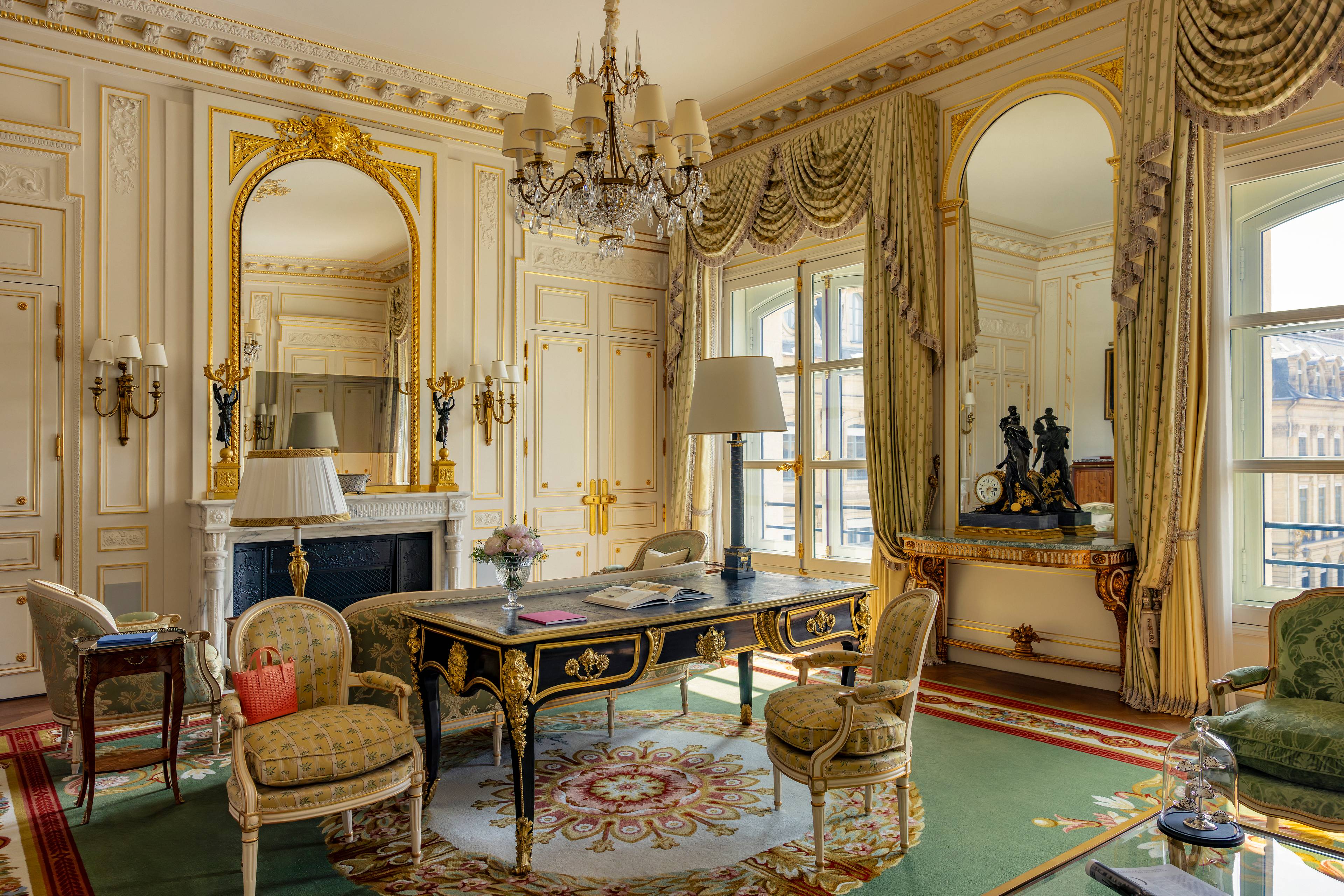 Master bedroom in the Prestige Vendôme Suite at the Ritz Paris