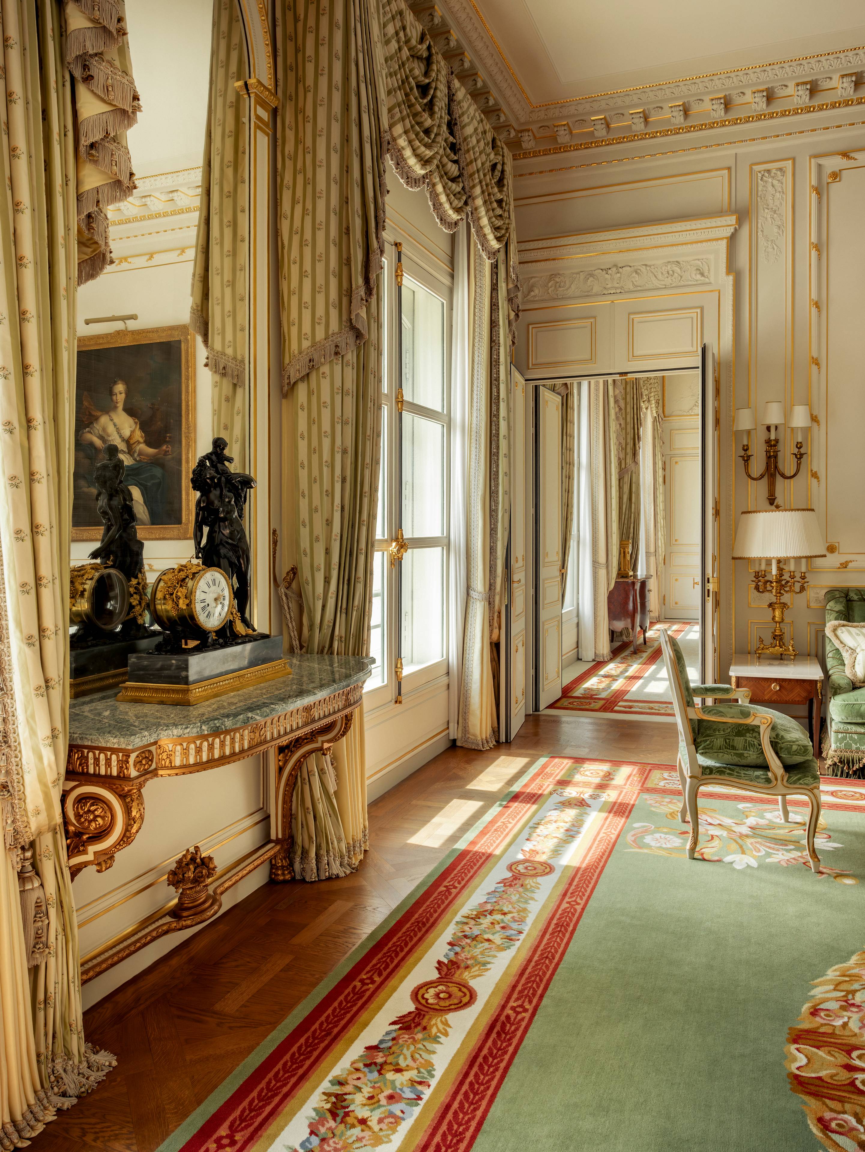 Master bedroom in the Prestige Vendôme Suite at the Ritz Paris