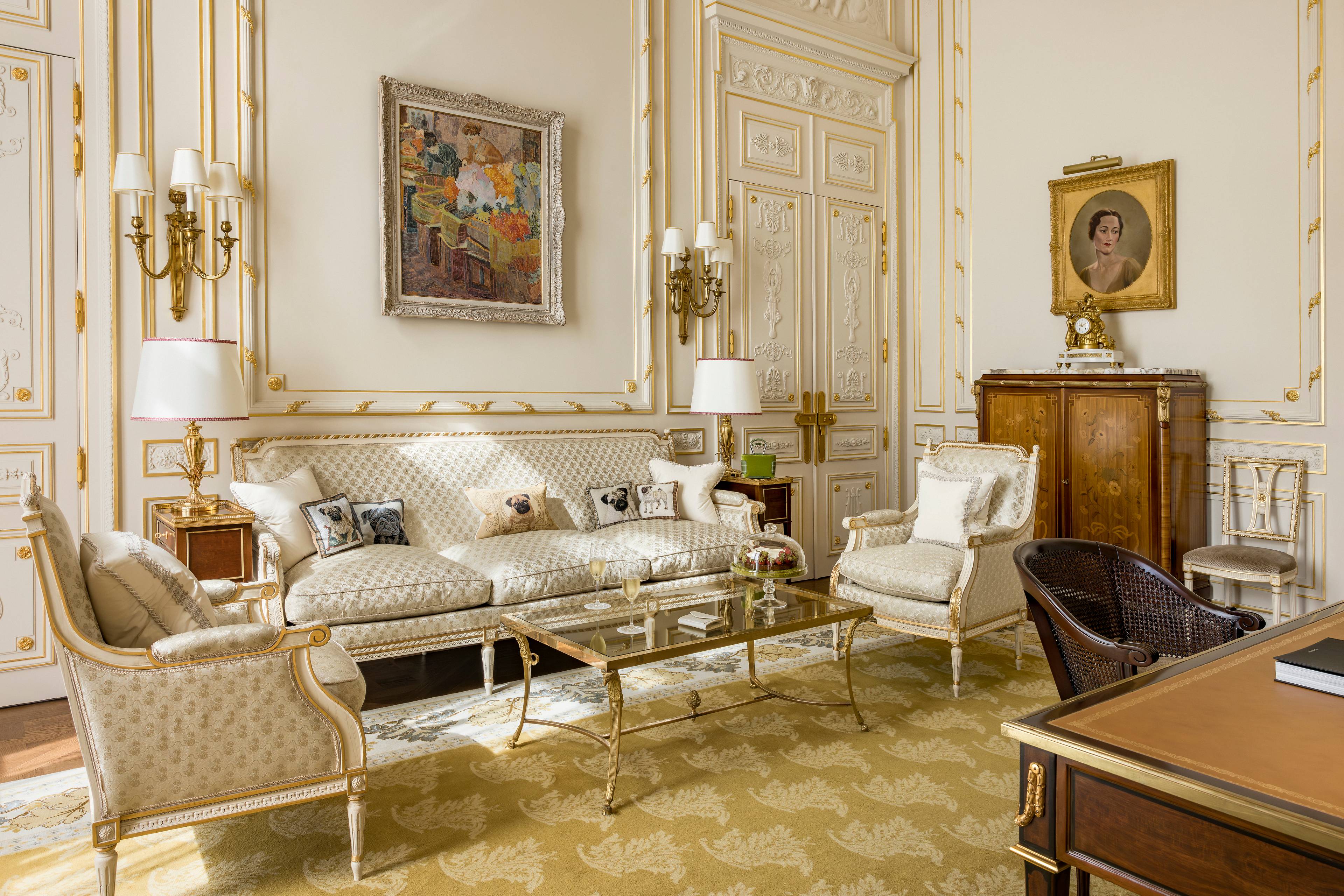 Master bedroom in the Prestige Windsor Suite at the Ritz Paris