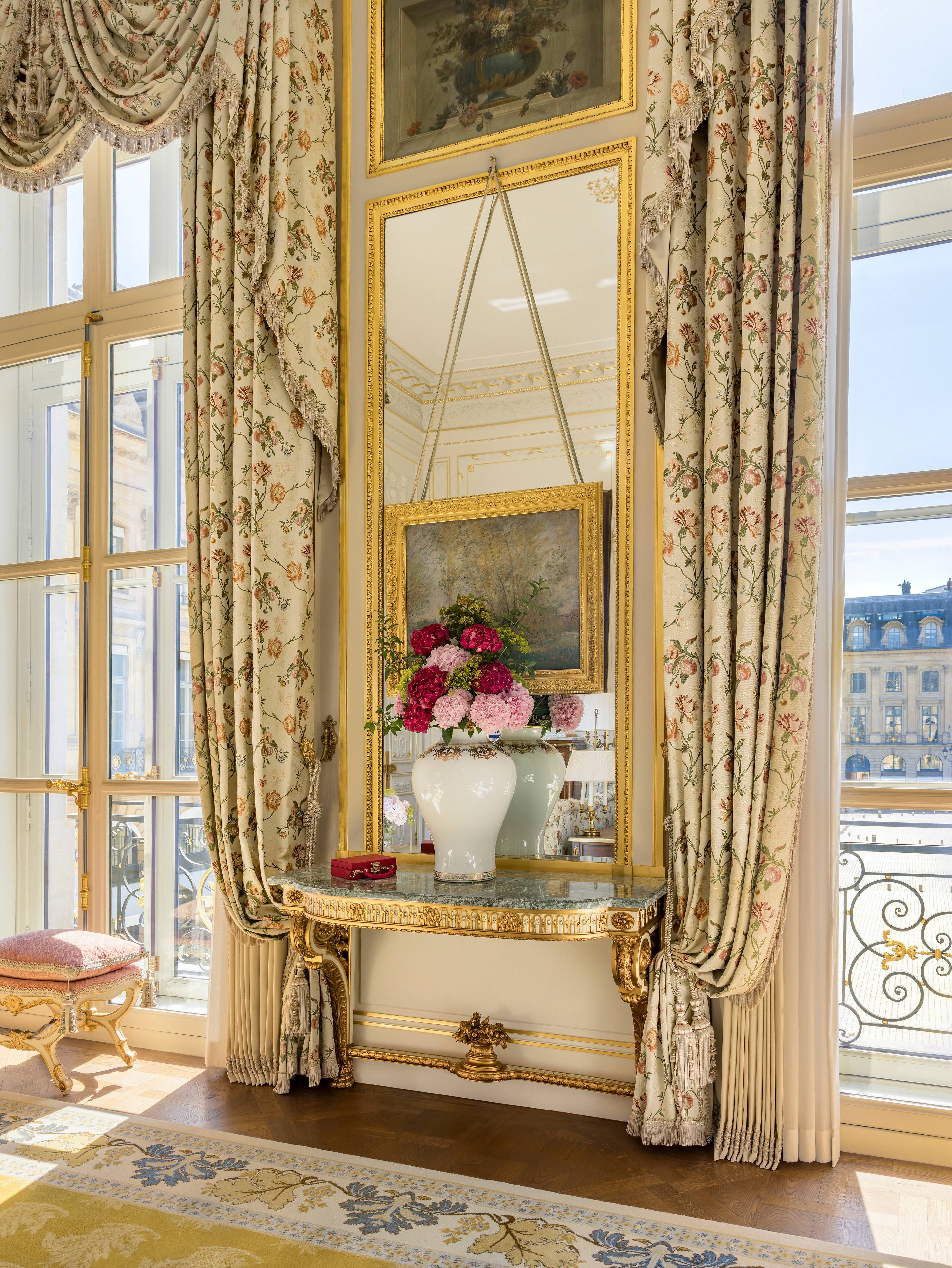 Master bedroom in the Prestige Windsor Suite at the Ritz Paris