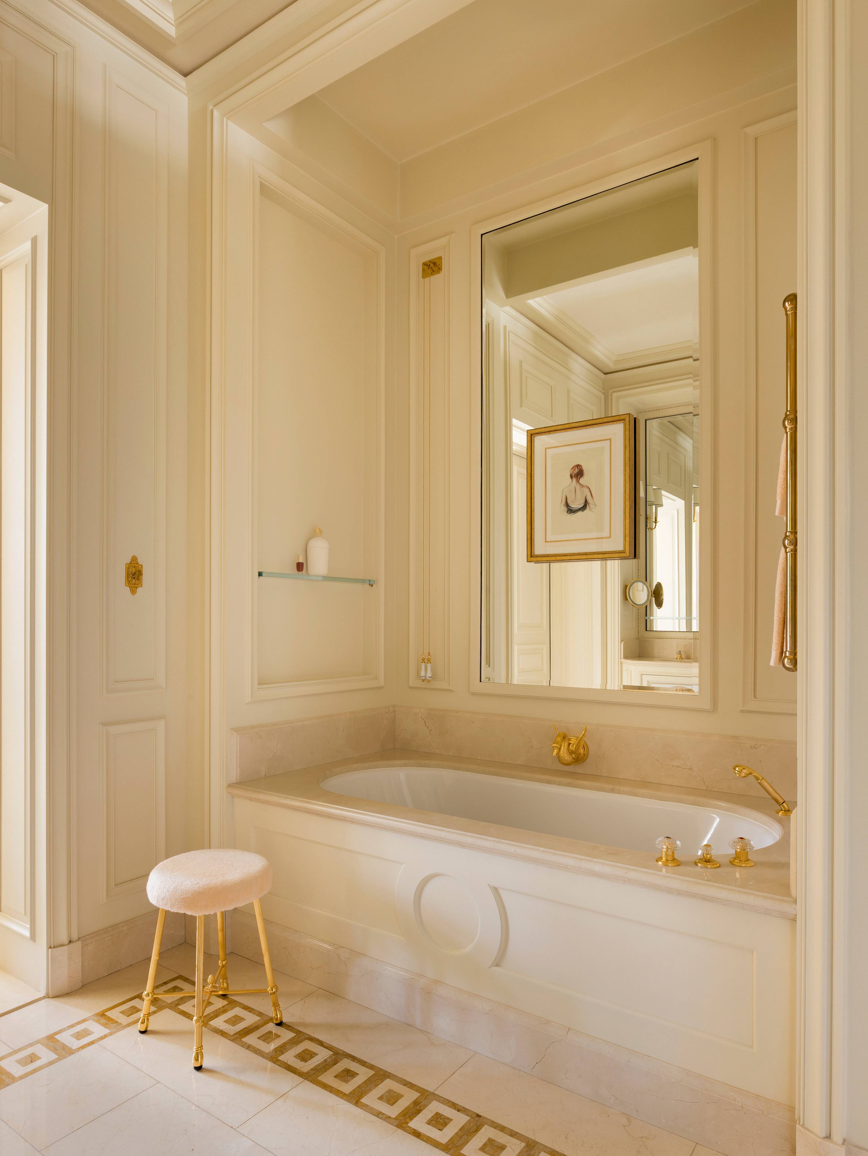 Master bedroom in the Prestige Windsor Suite at the Ritz Paris