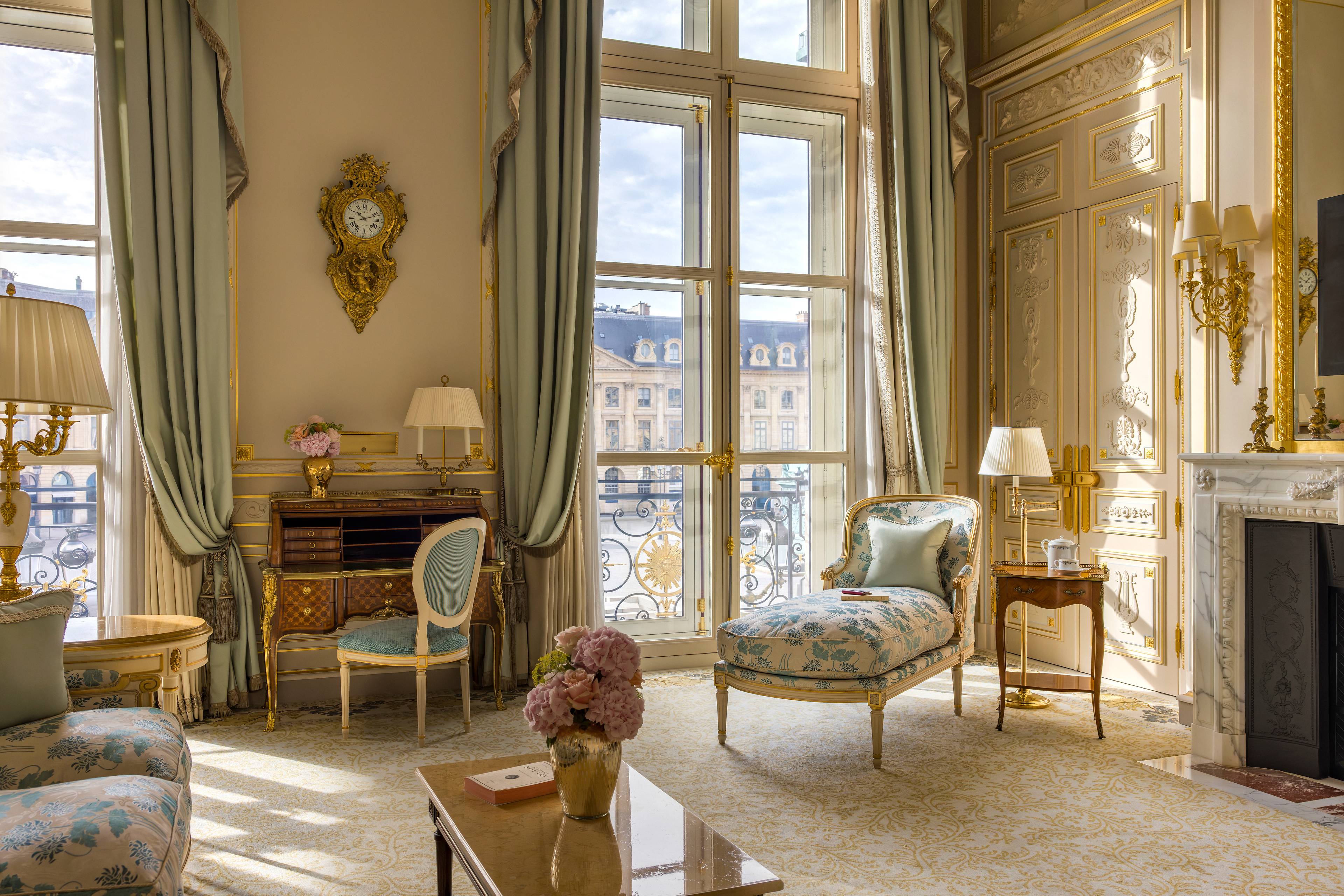 Master bedroom in the Prestige Windsor Suite at the Ritz Paris
