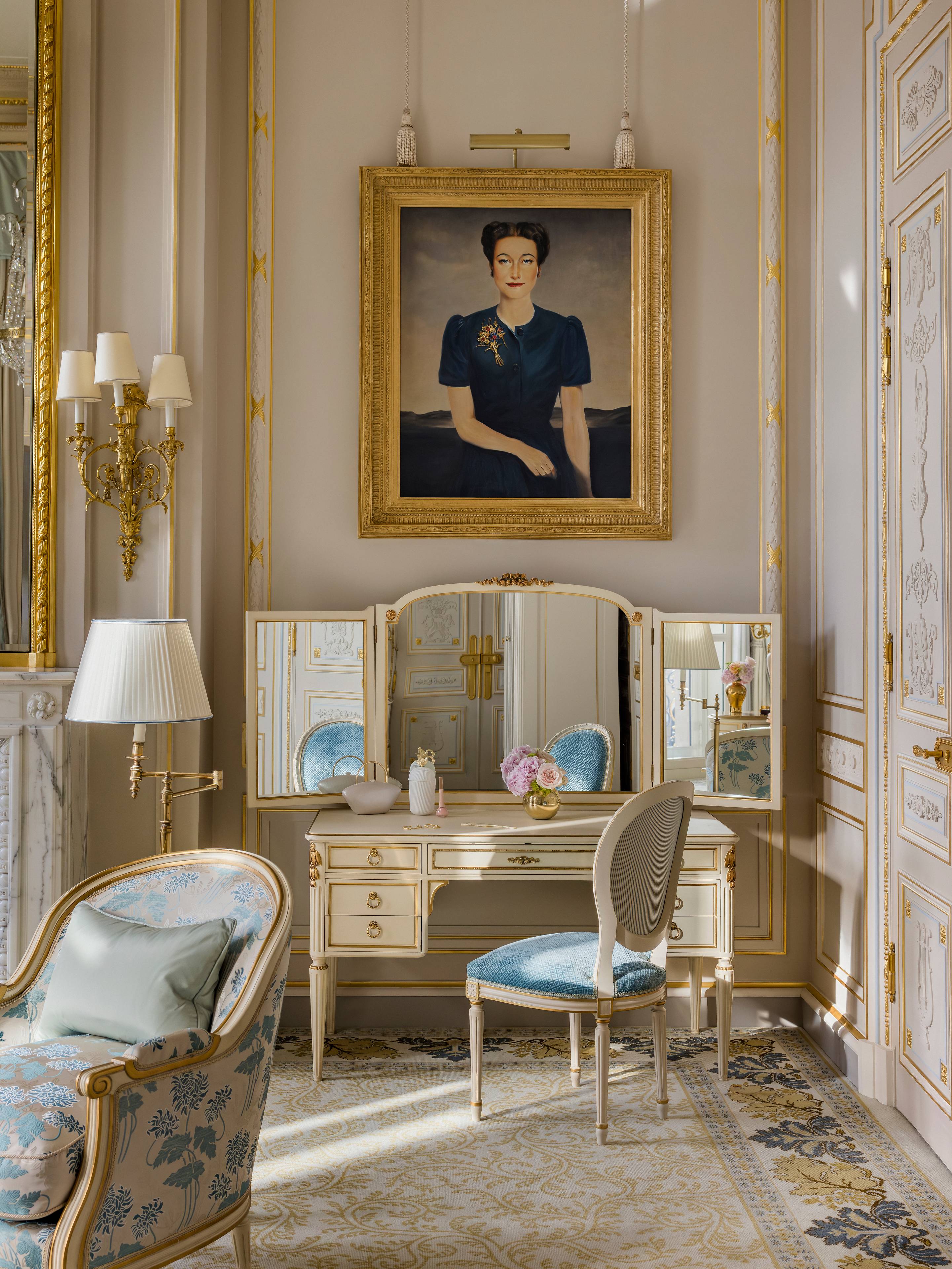 Master bedroom in the Prestige Windsor Suite at the Ritz Paris