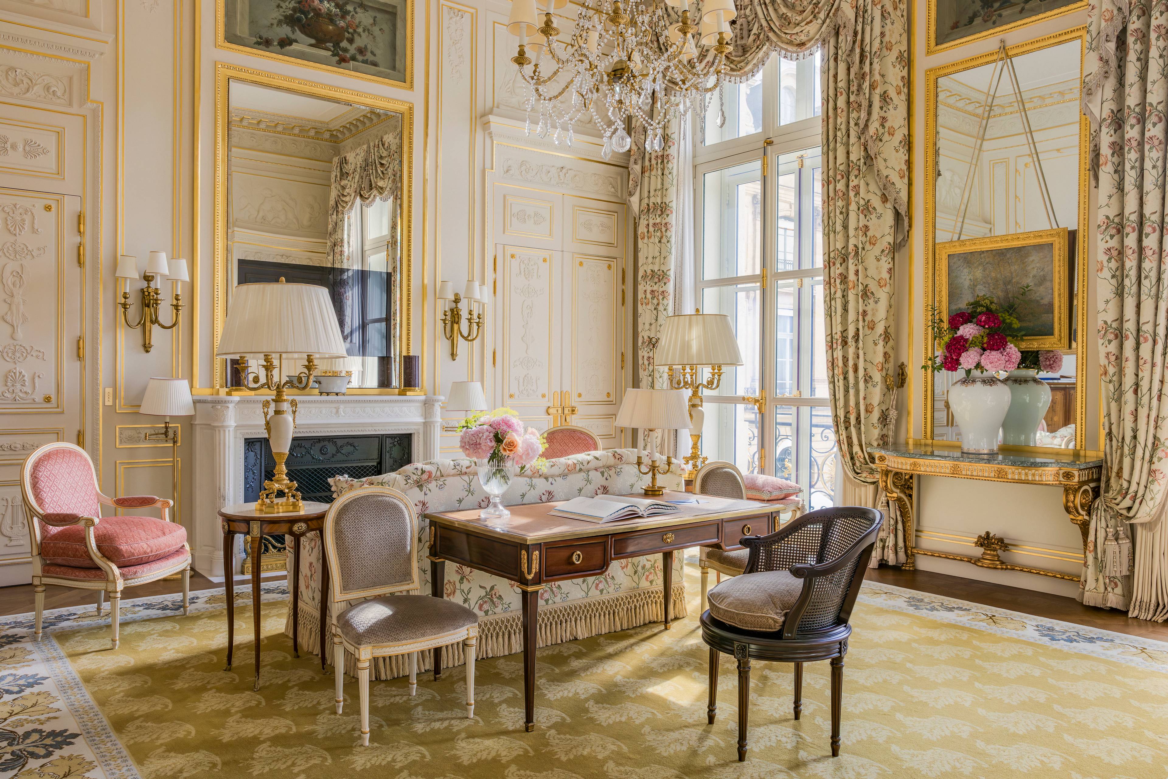 Master bedroom in the Prestige Windsor Suite at the Ritz Paris
