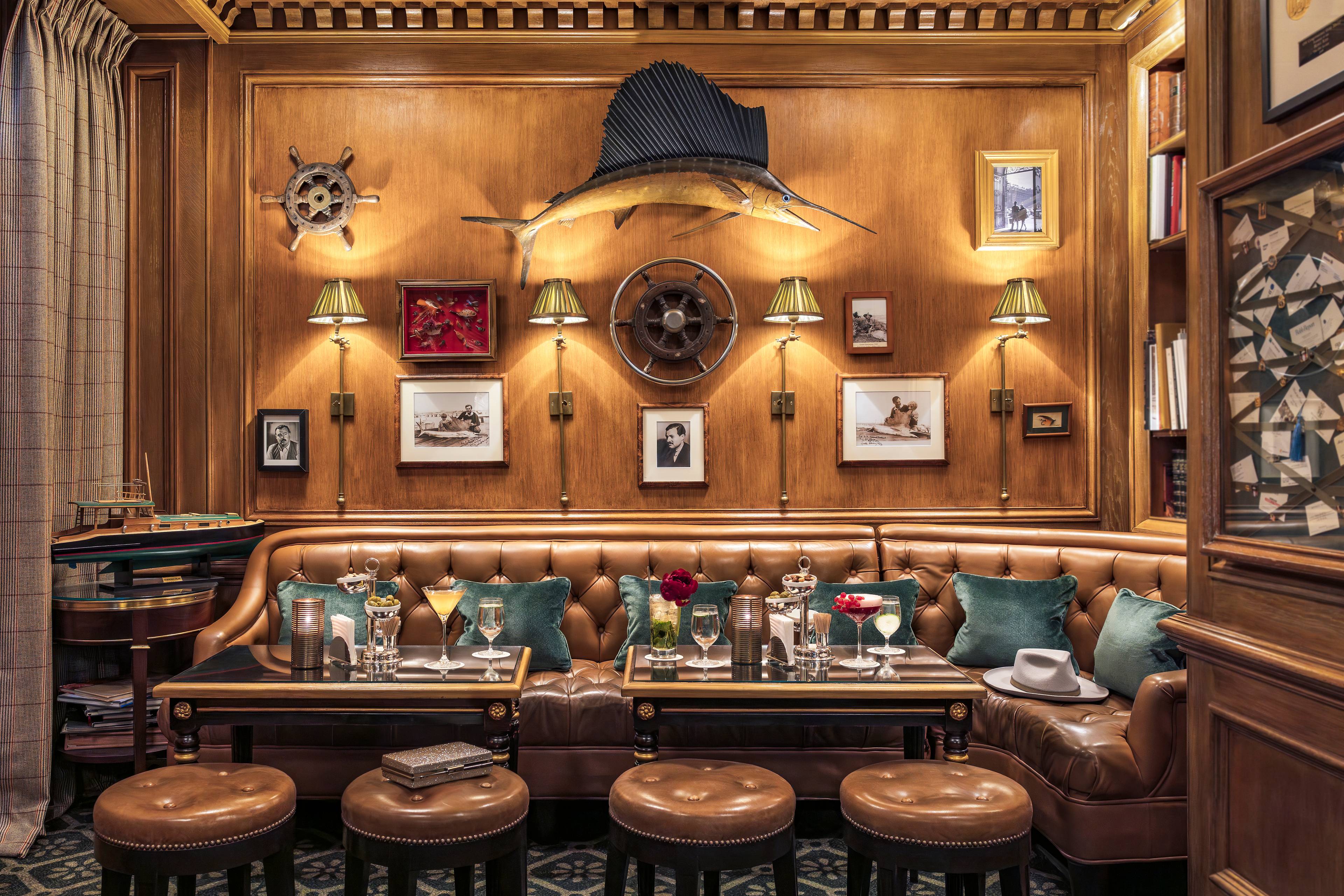 Sofa at the Bar Hemingway at the Ritz Paris