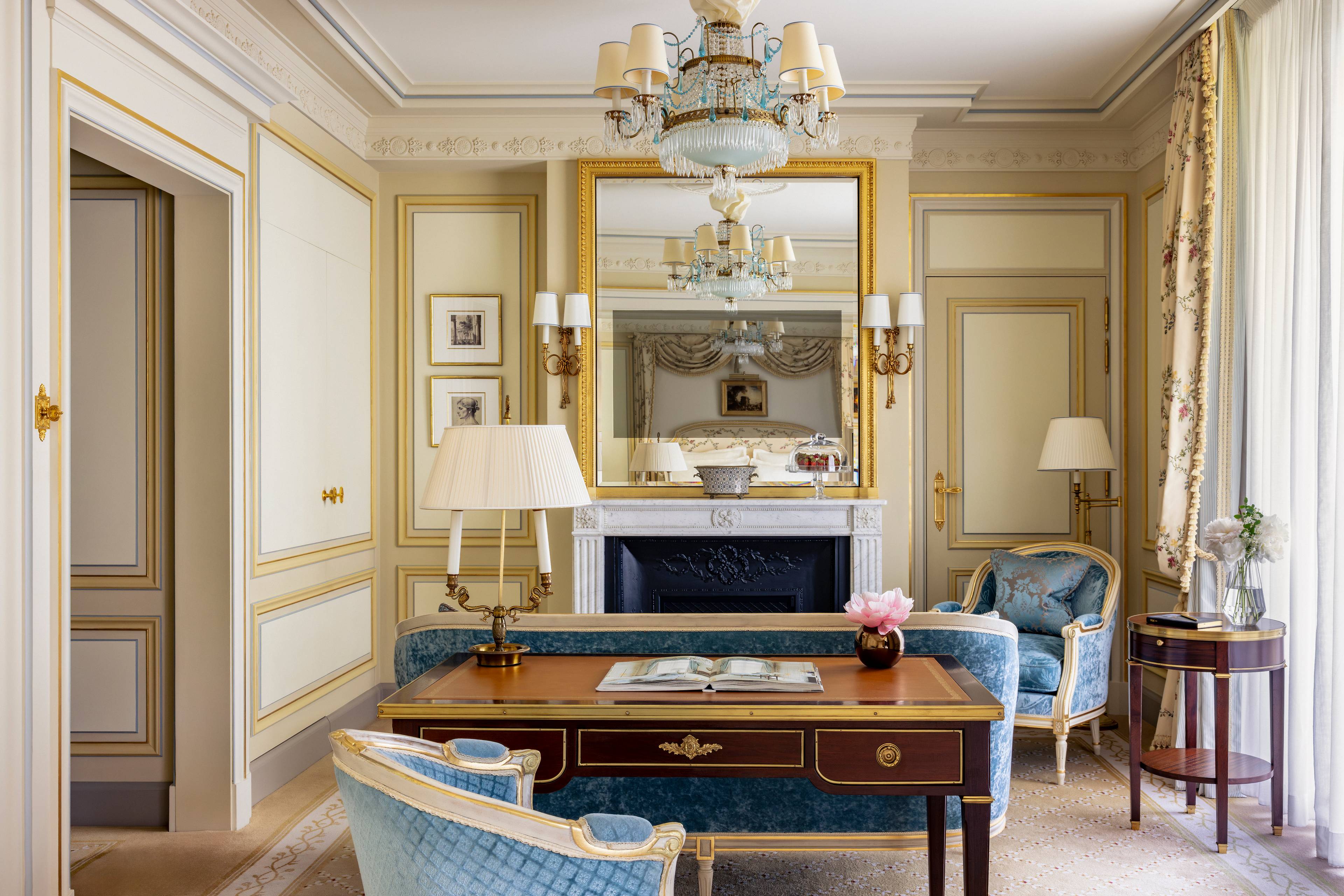 Lounge in a Grand Deluxe Room at the Ritz Paris