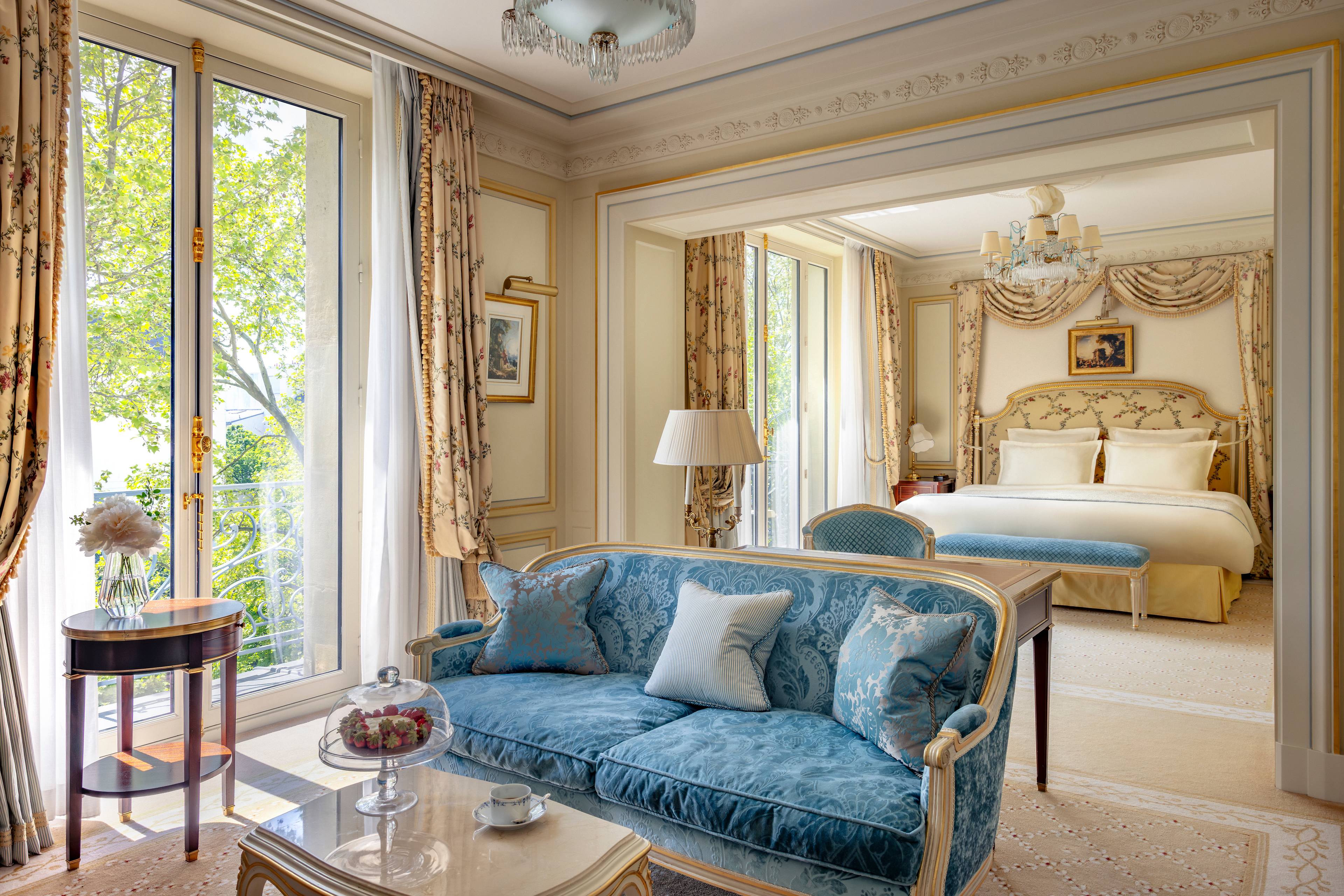 Lounge in a Grand Deluxe Room at the Ritz Paris