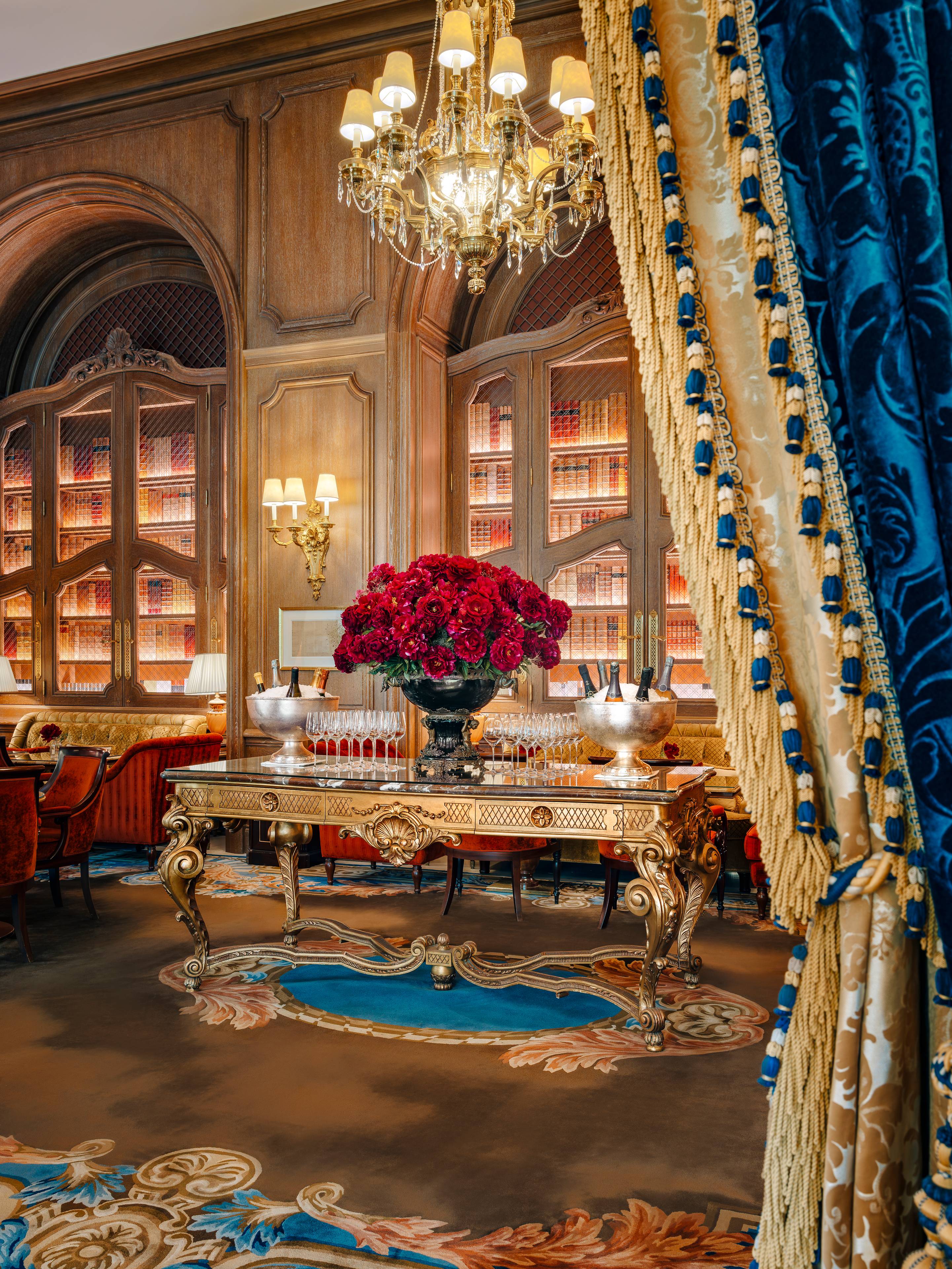 Champagne buffet in the Salon Proust at the Ritz Paris