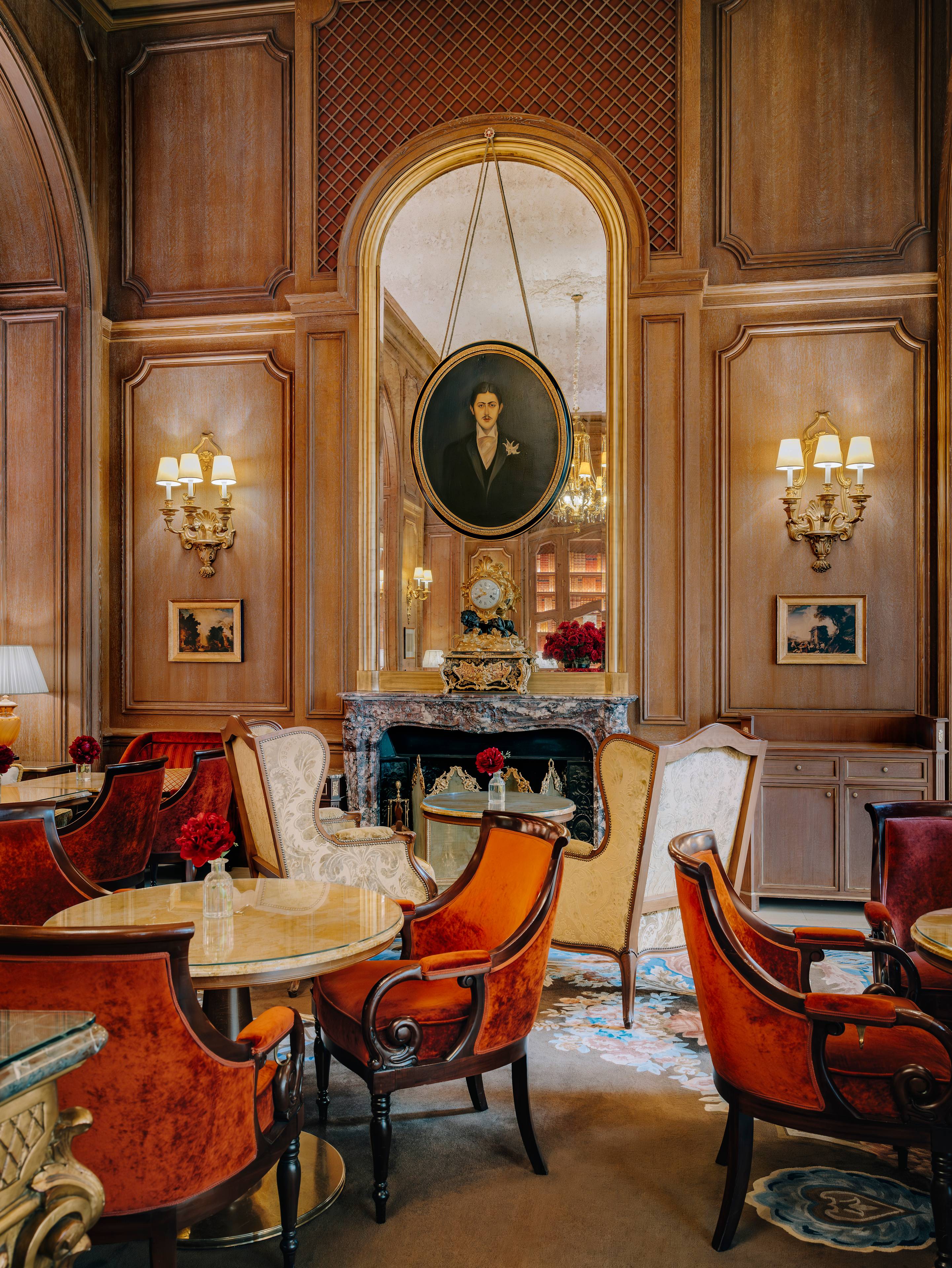 Marcel Proust painting in the Proust Salon at the Ritz Paris