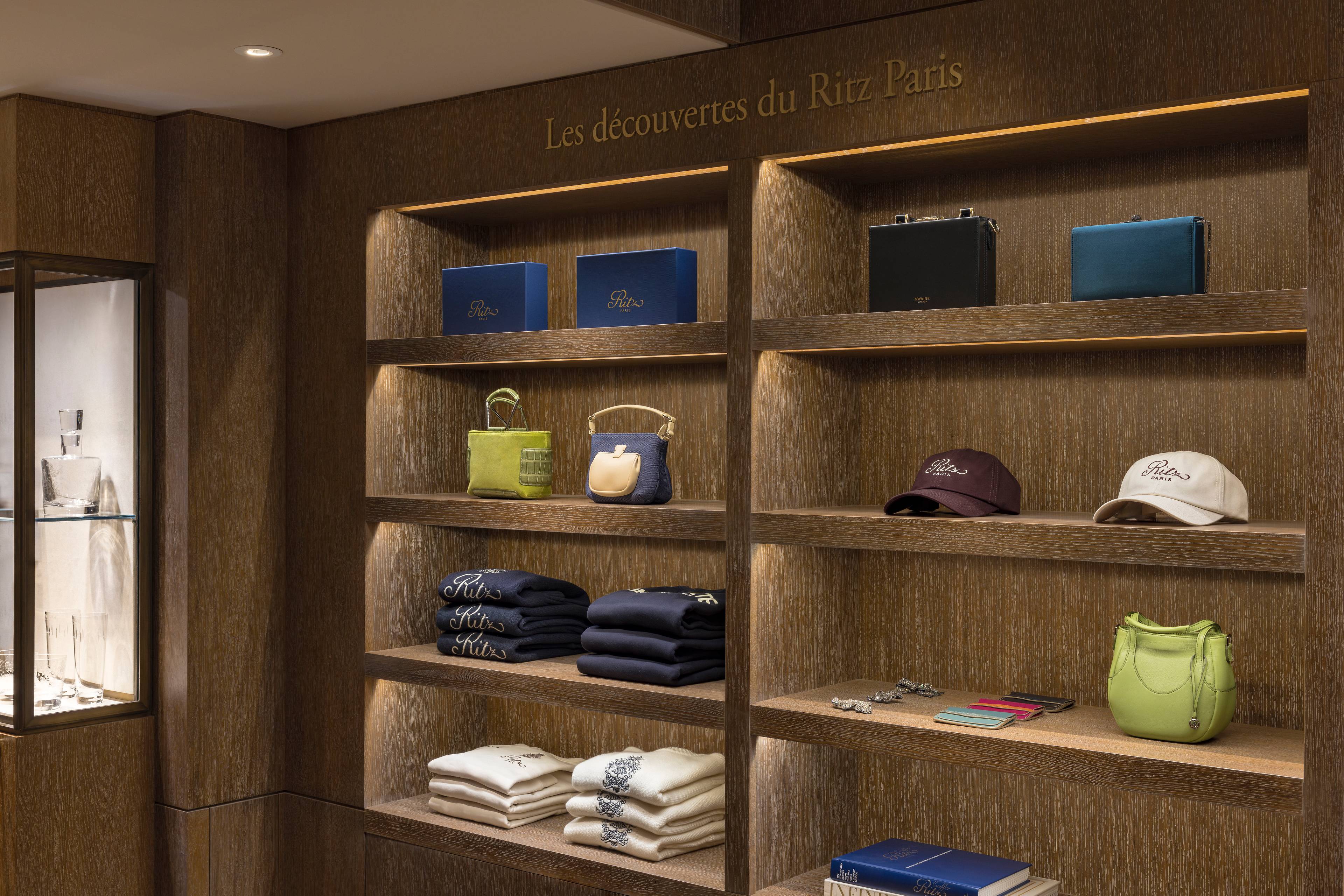 Product shelf in the Concept Store at the Ritz Paris