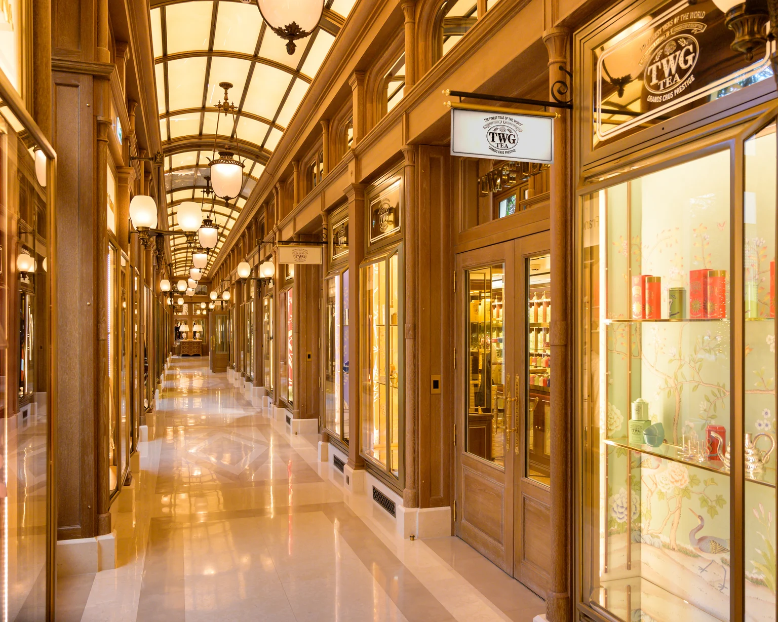 Interior of the TWG Tea boutique at the Ritz Paris