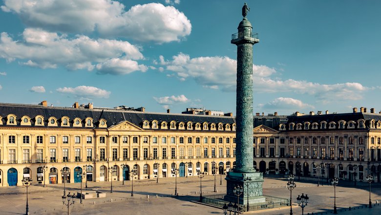 View of Place Vendôme from the Prestige Charlie Chaplin Suite at the Ritz Paris