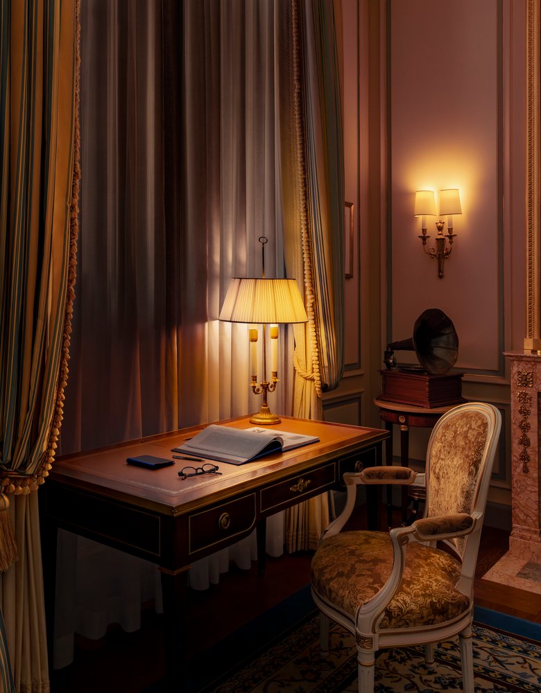Desk in the Prestige Charlie Chaplin Suite at the Ritz Paris