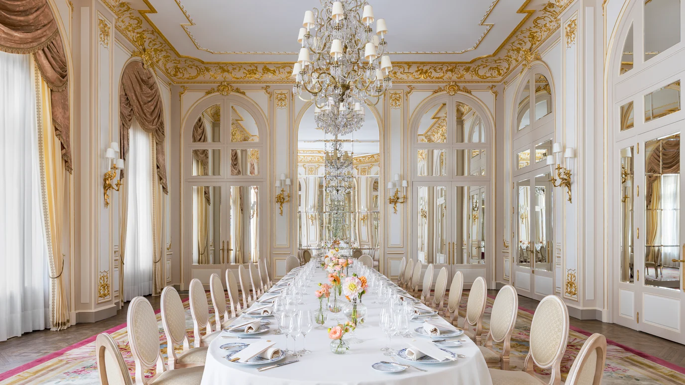 Overview of the Louis XV Salon at the Ritz Paris