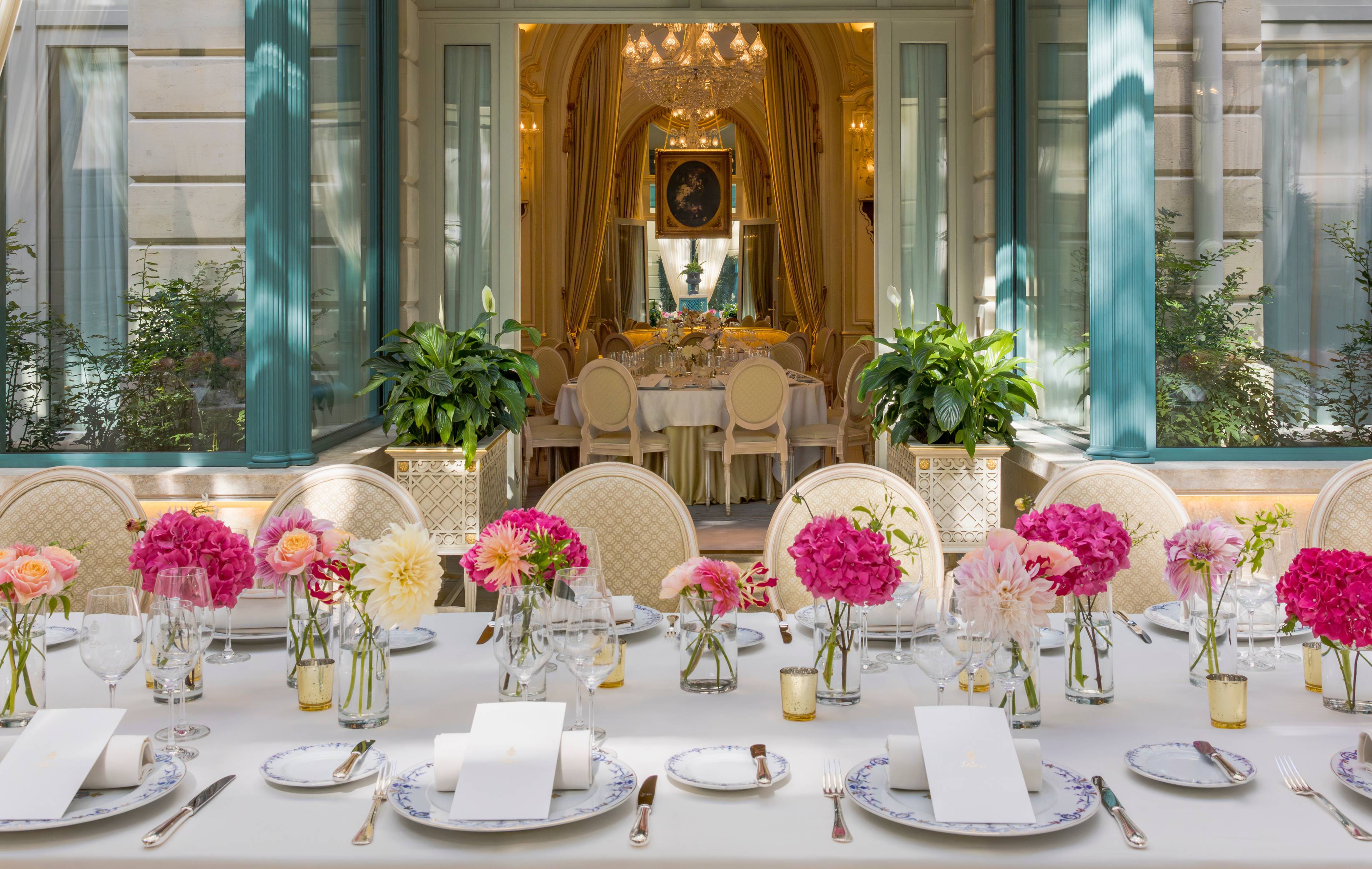 View from the glass roof of the Marie Louise Salon at the Ritz Paris