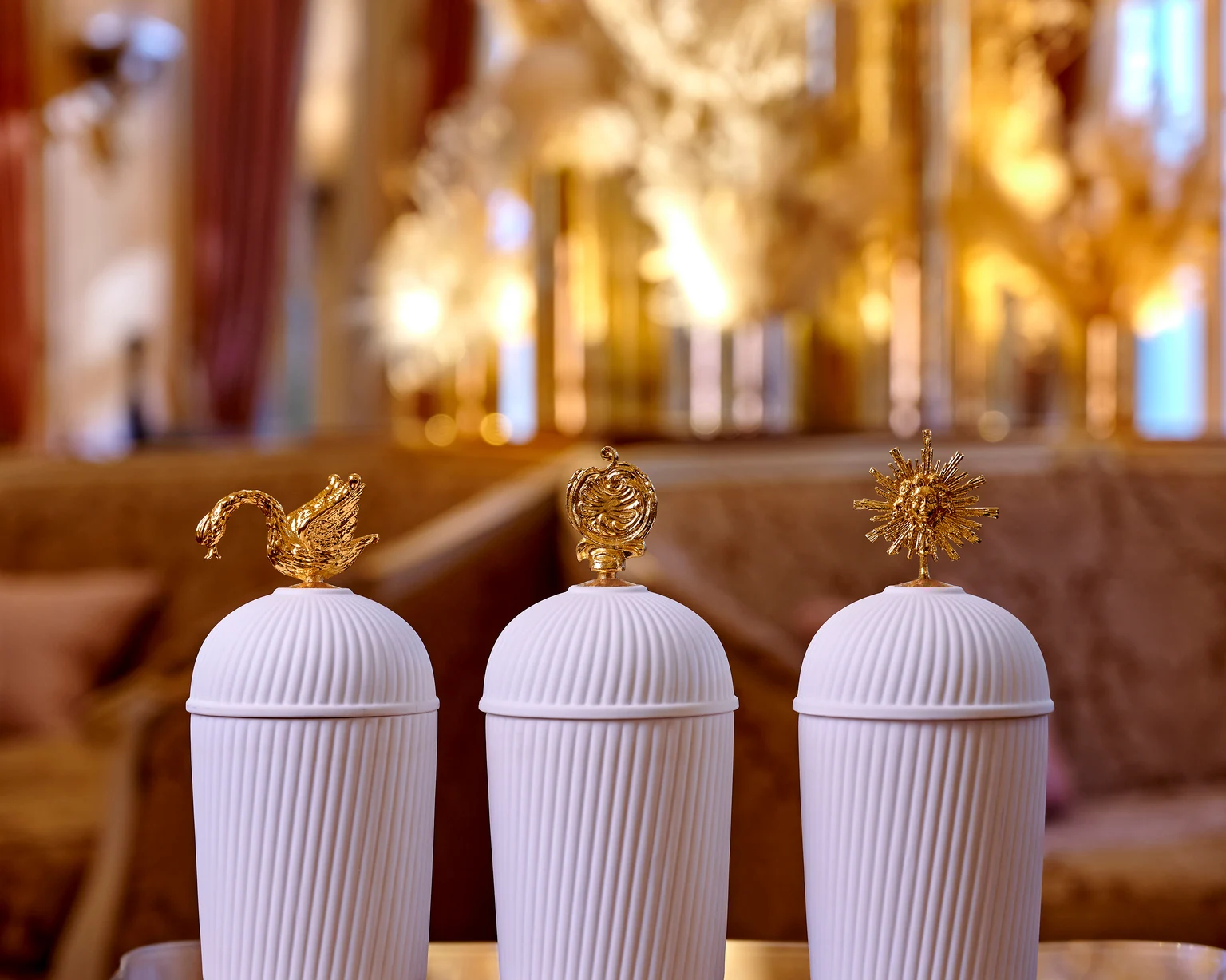 Plush toys and candles in the Concept Store at the Ritz Paris