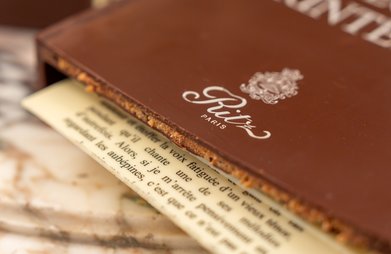 Livre en chocolat par François Perret au Ritz Paris