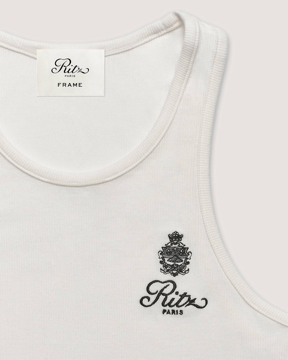 Women's rib tank - white - Ritz Paris x FRAME | Ritz Paris