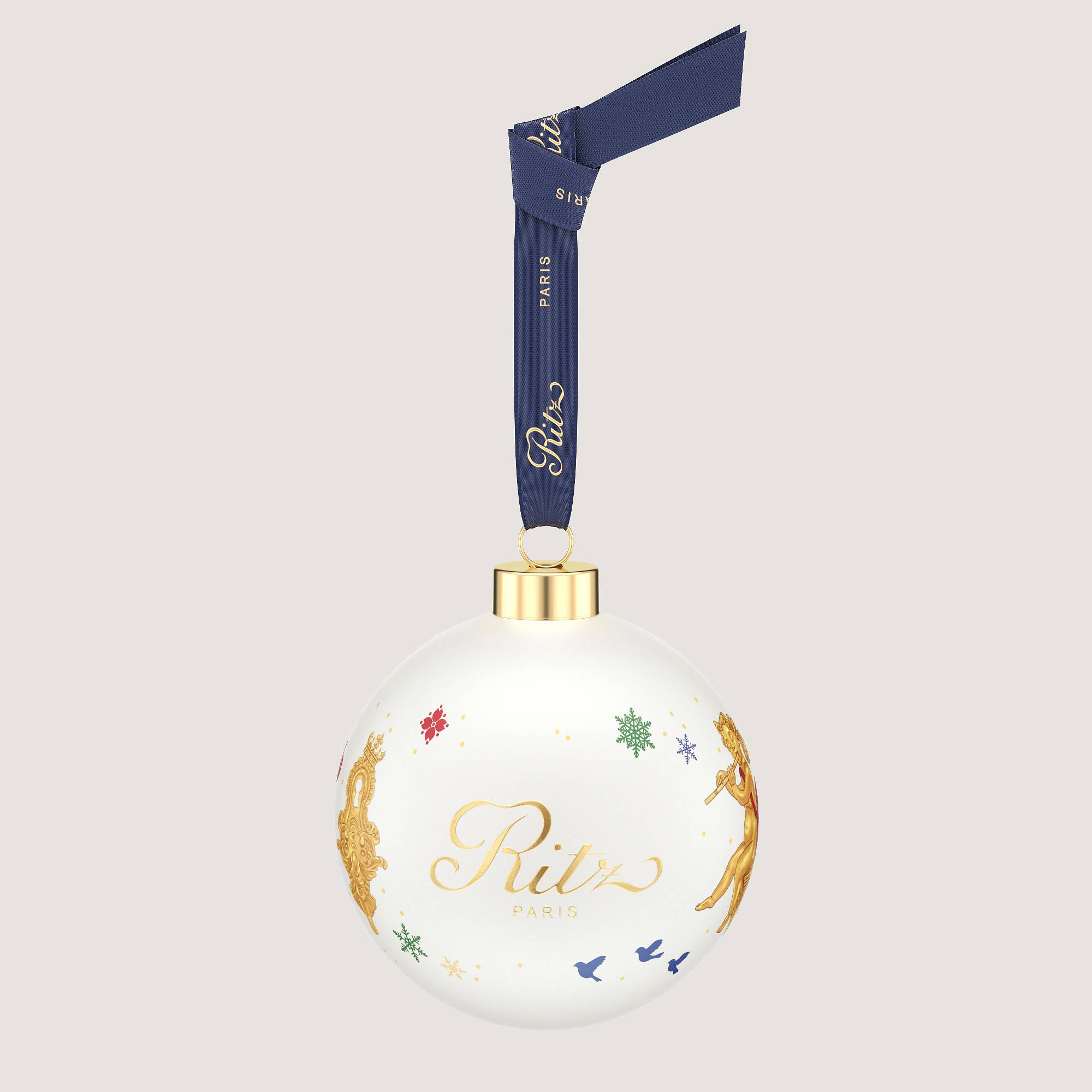 Surrealistic Christmas coffret - 4 blown glass ornaments | Ritz Paris