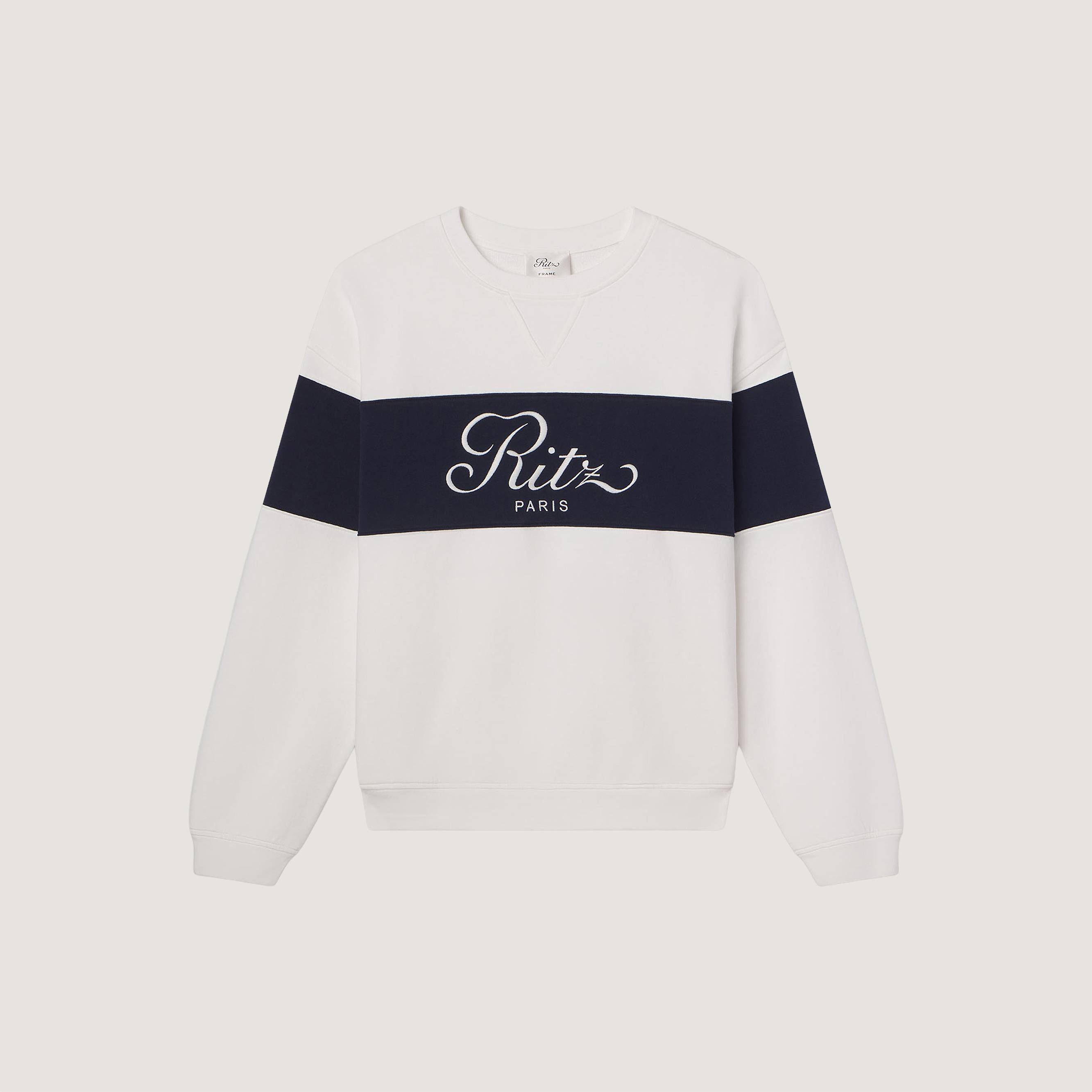 フレーム ×ritz paris ロゴ刺繍スウェットプルオーバー 長袖 M Unisex sport sweatshirt - Ritz Paris x FRAME | Ritz Paris