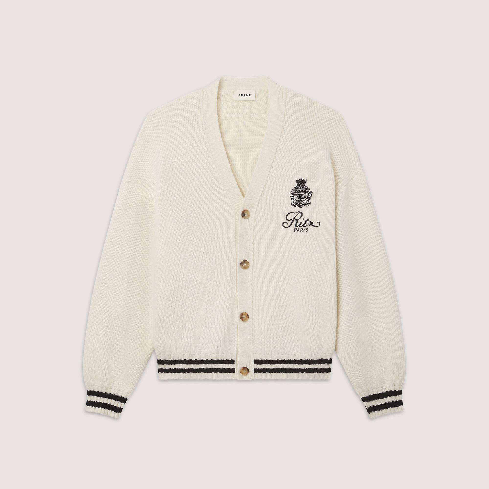 【MODERNIF】Overfit Ritz Cardigan Men's cashmere cardigan - Ritz Paris x FRAME | Ritz Paris