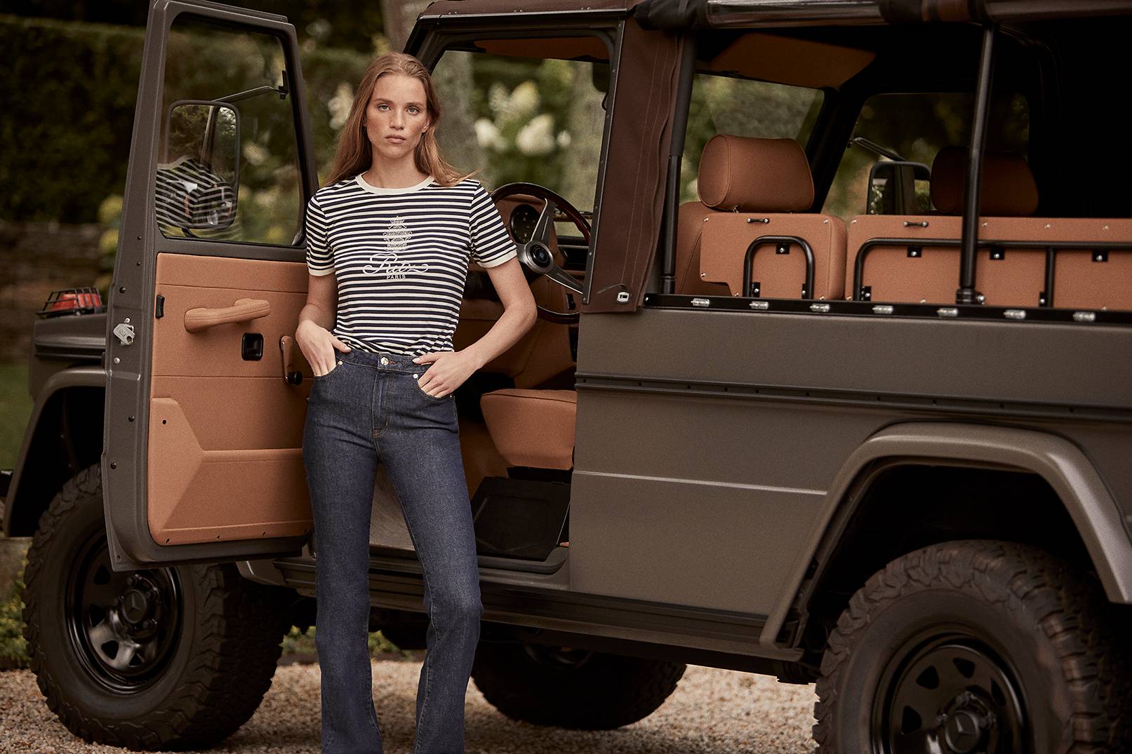 Women's t-shirt - striped navy - Ritz Paris x FRAME | Ritz Paris