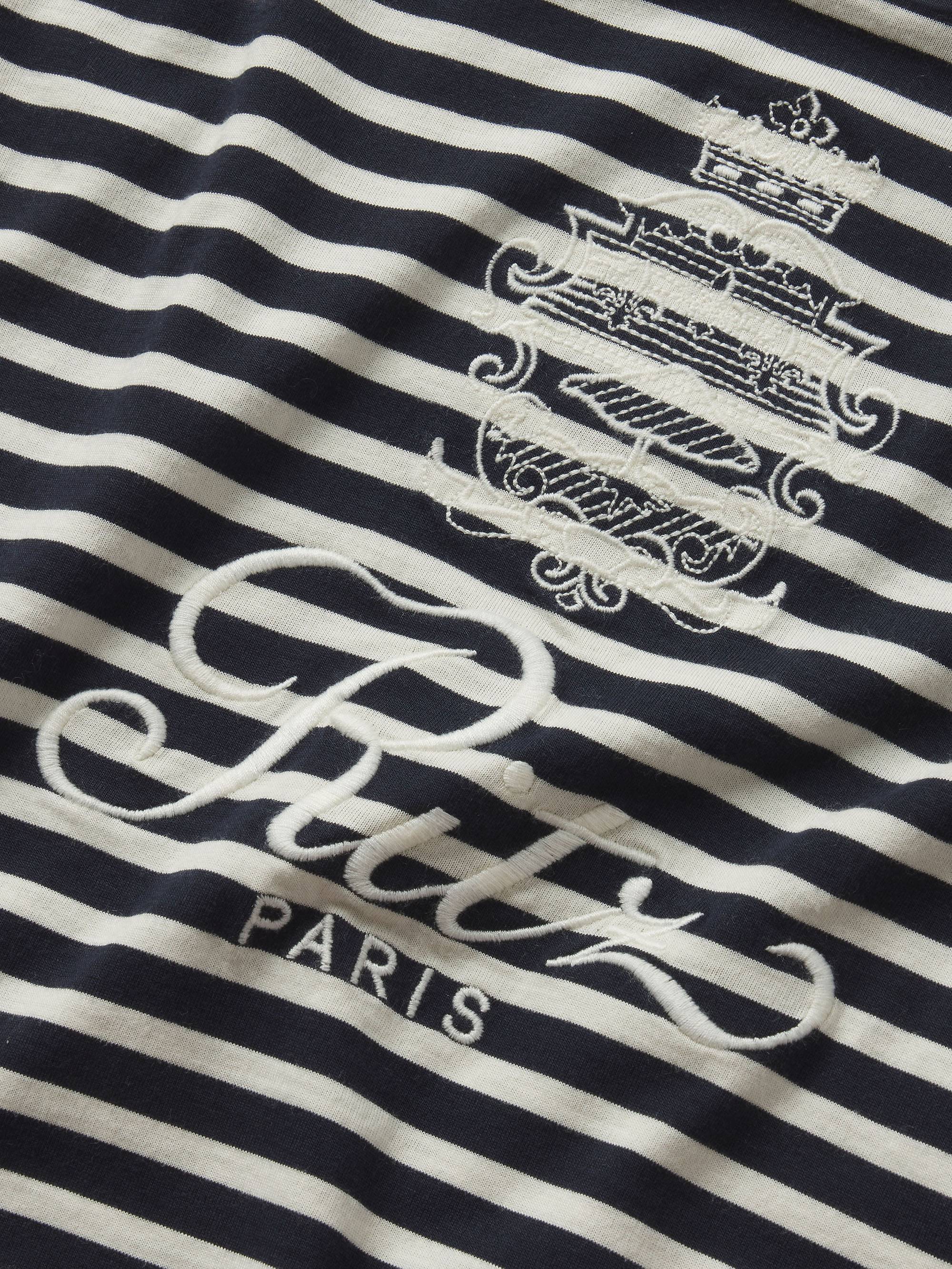 関税込【Ritz Paris】Women's t-shirt - striped navy Women's t-shirt - striped navy - Ritz Paris x FRAME | Ritz Paris