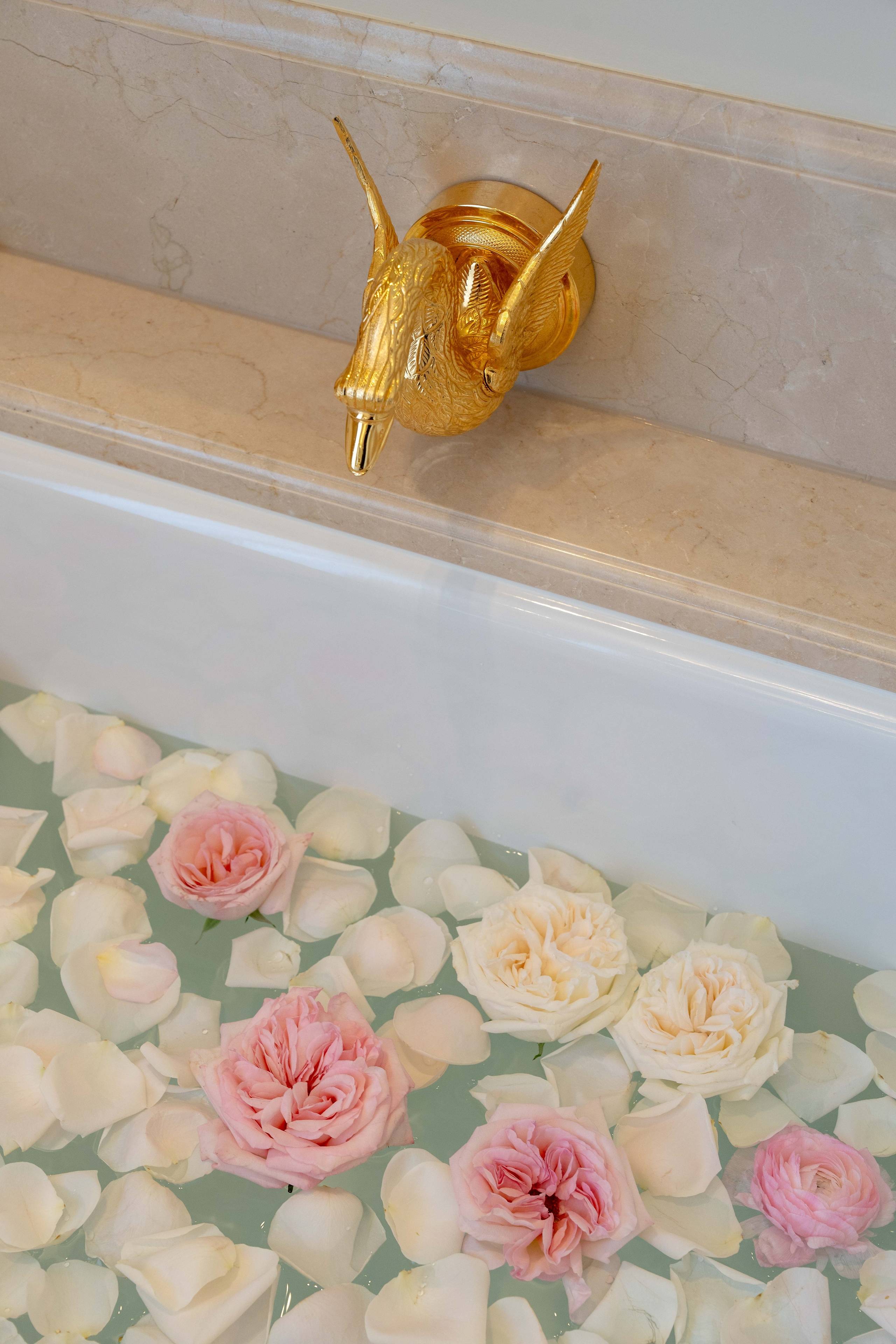 Flower petals in water 