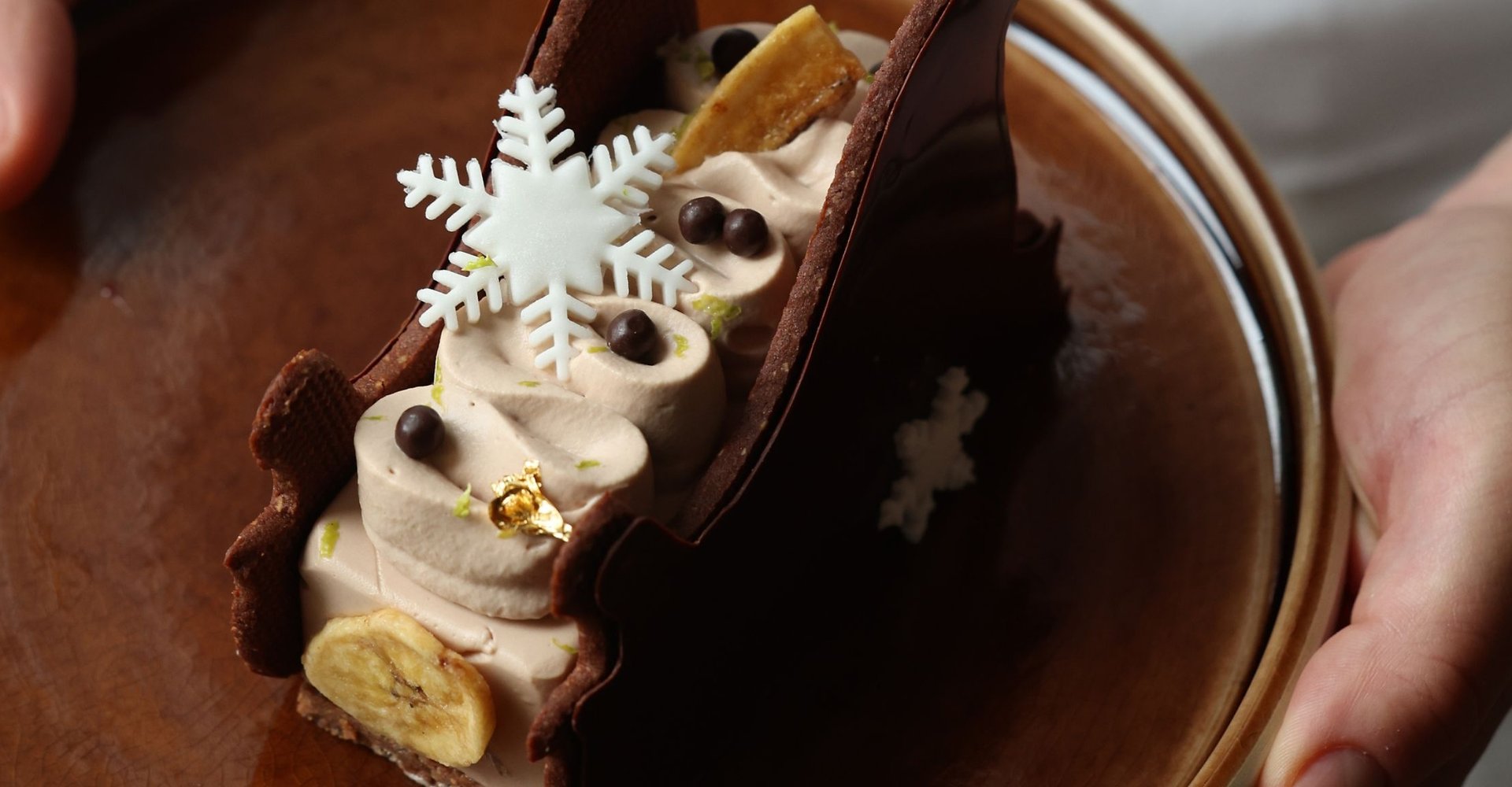 Chocolate Christmas log for children