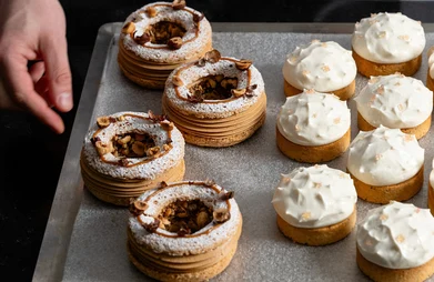 Paris-Brest and lemon meringue tarts