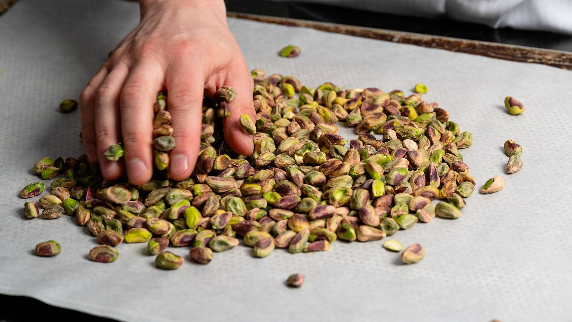 Mix of raw pistachios