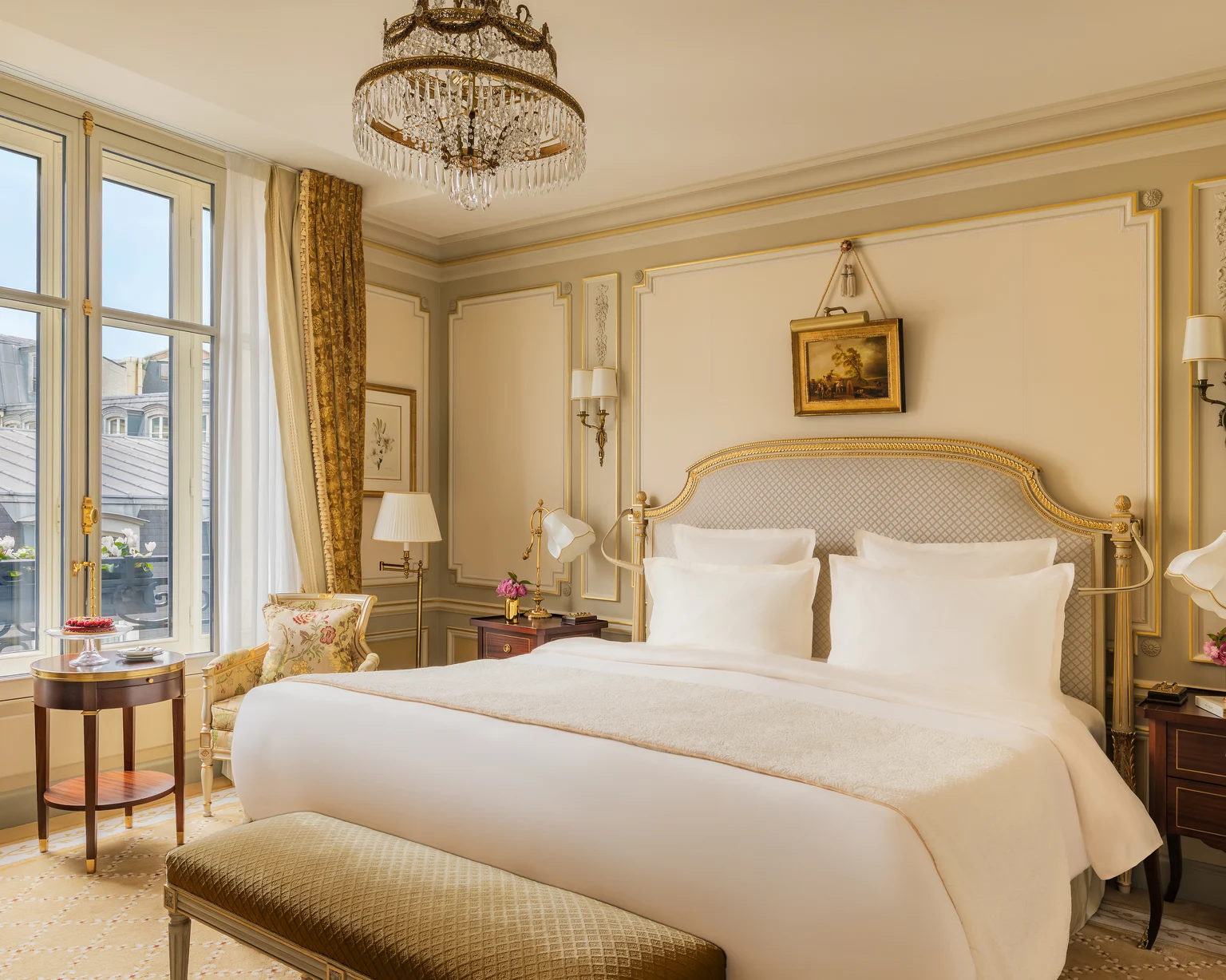 Lit d'une Chambre Deluxe au Ritz Paris